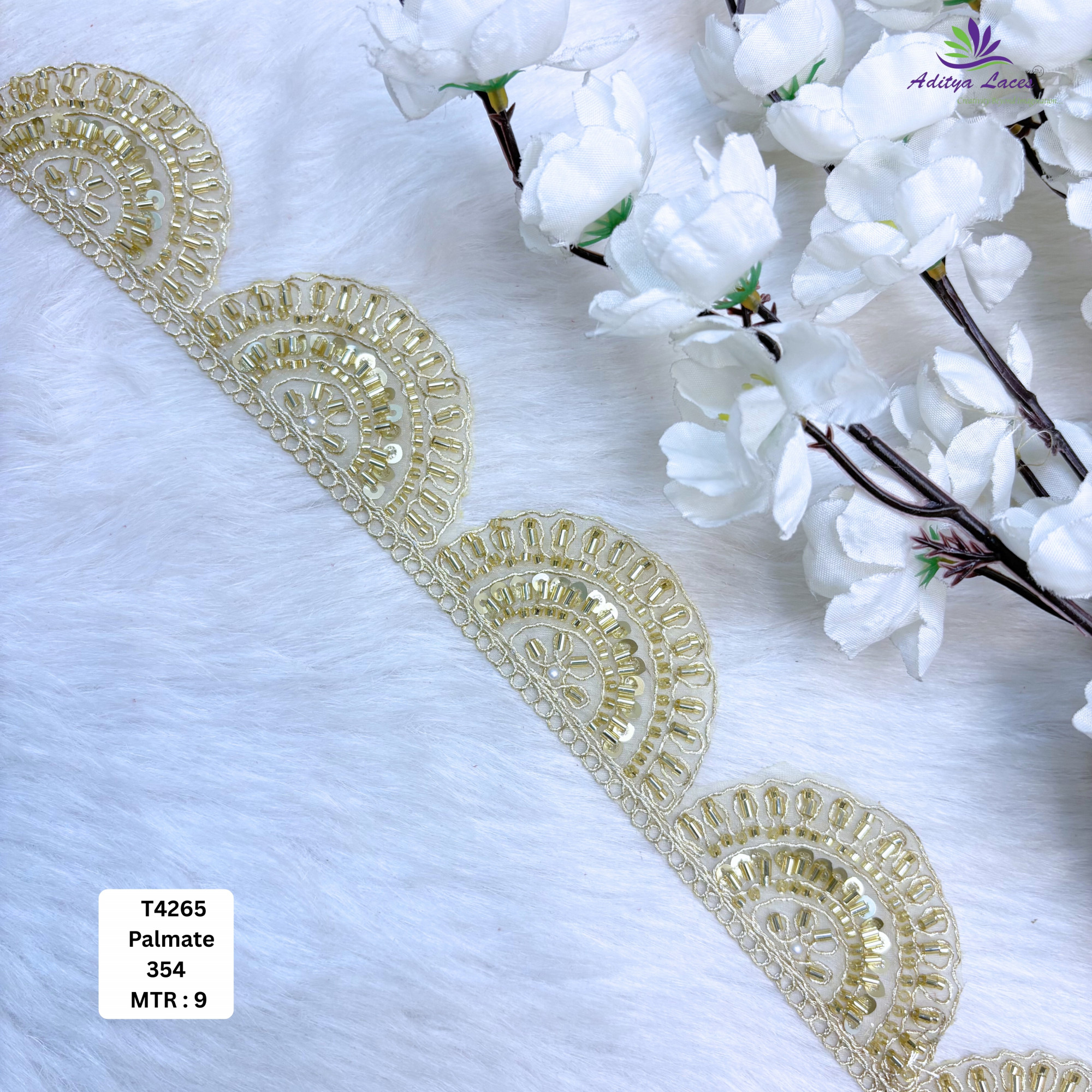 Premium Designer Beads Border for Bridal Wear