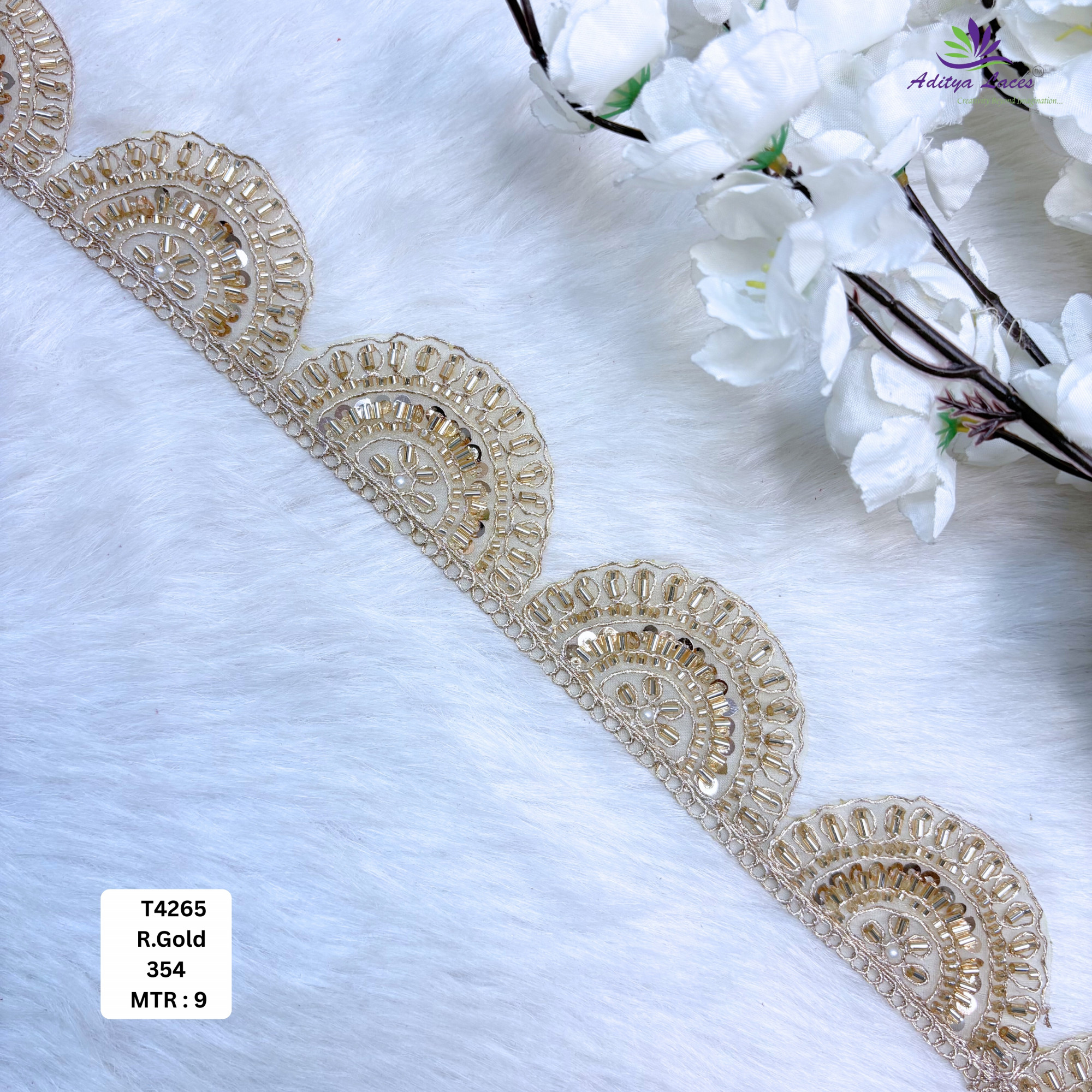 Premium Designer Beads Border for Bridal Wear