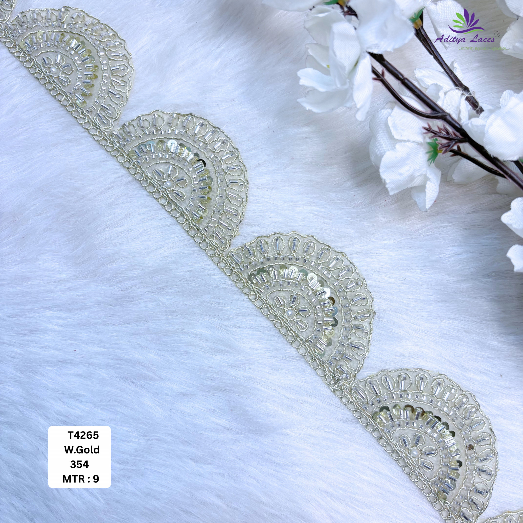Premium Designer Beads Border for Bridal Wear