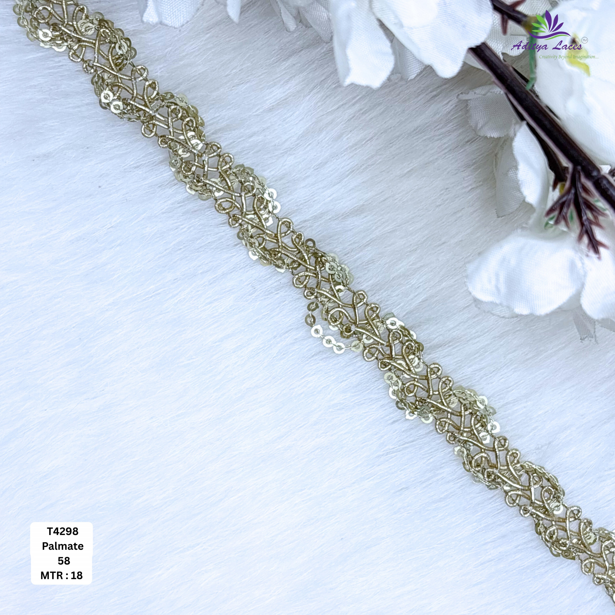 Elegant Readymade Lace Border with Zari Work for Saree Bridal Wear