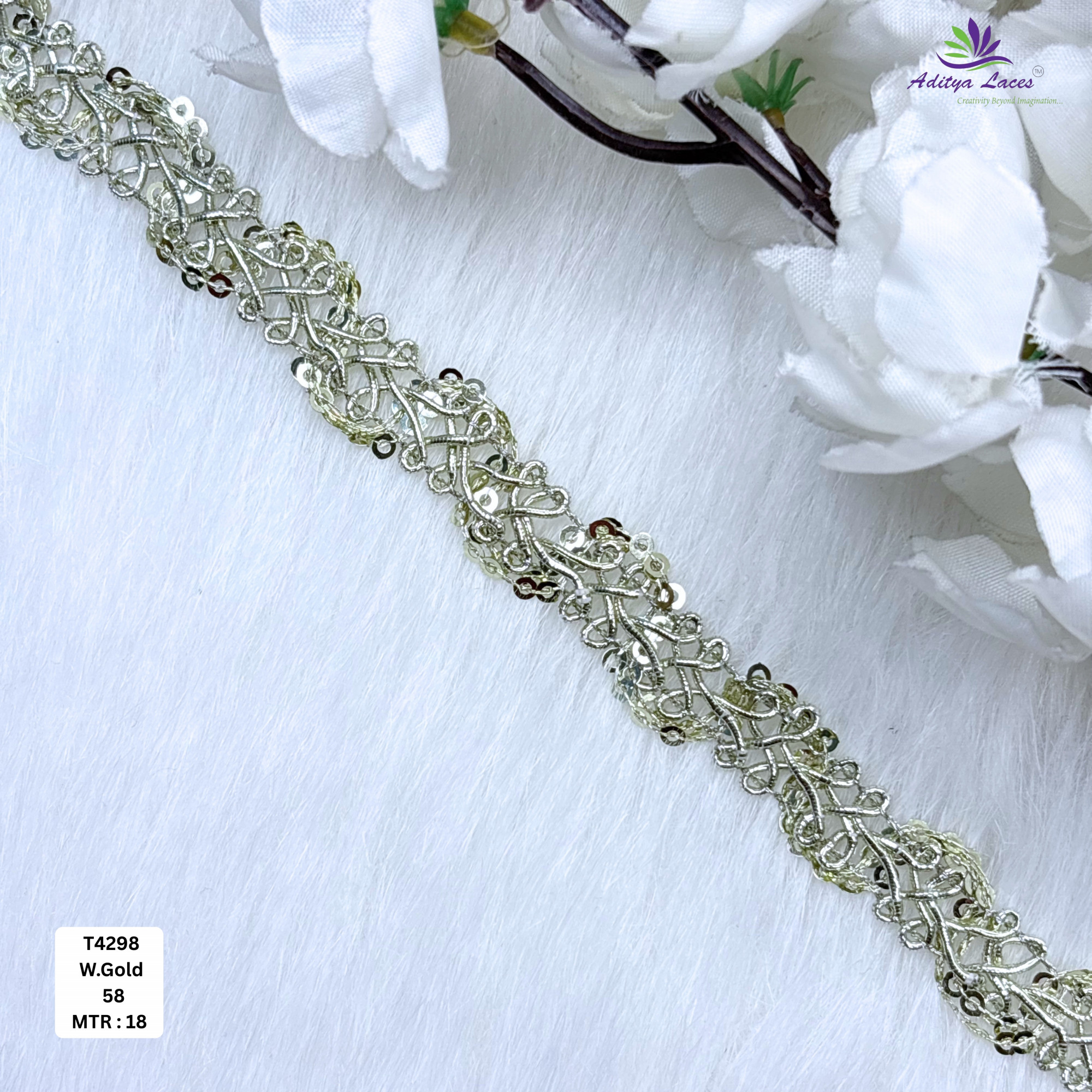 Elegant Readymade Lace Border with Zari Work for Saree Bridal Wear
