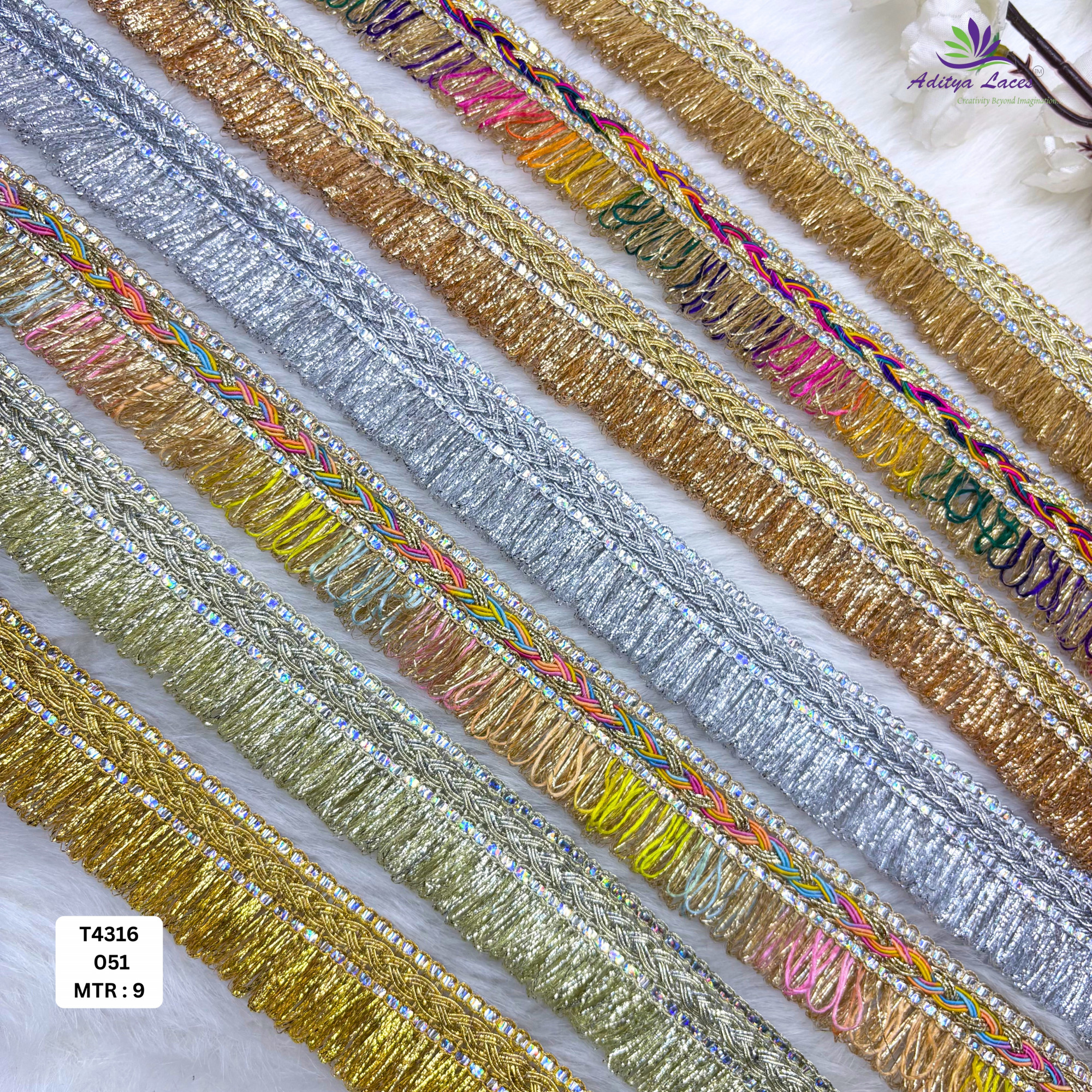 Royal Readymade Lace Border with Zari Work for Saree Bridal Wear