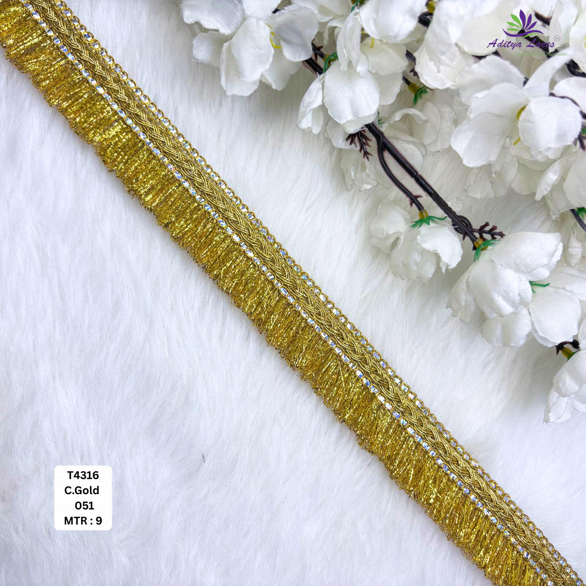 Royal Readymade Lace Border with Zari Work for Saree Bridal Wear