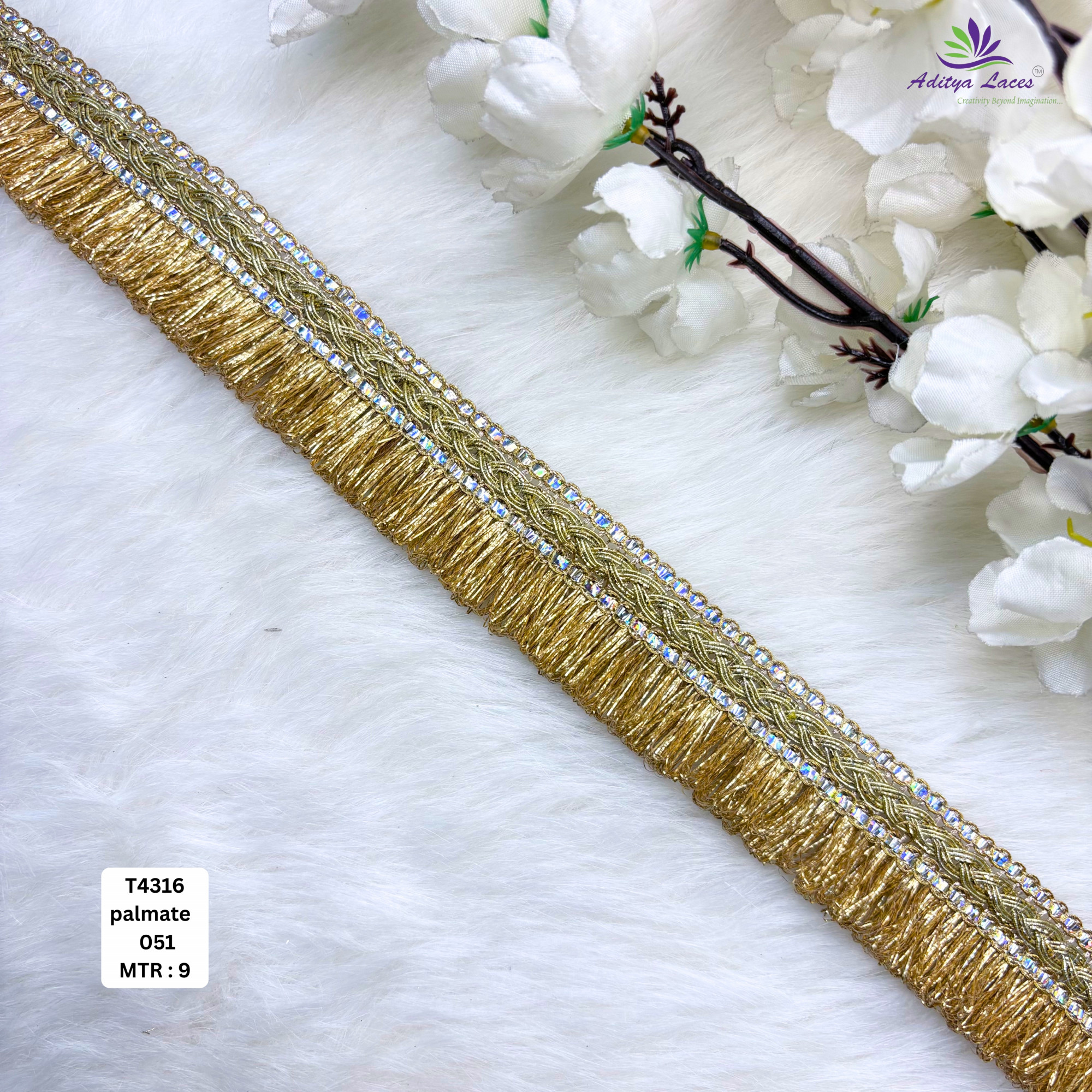 Royal Readymade Lace Border with Zari Work for Saree Bridal Wear