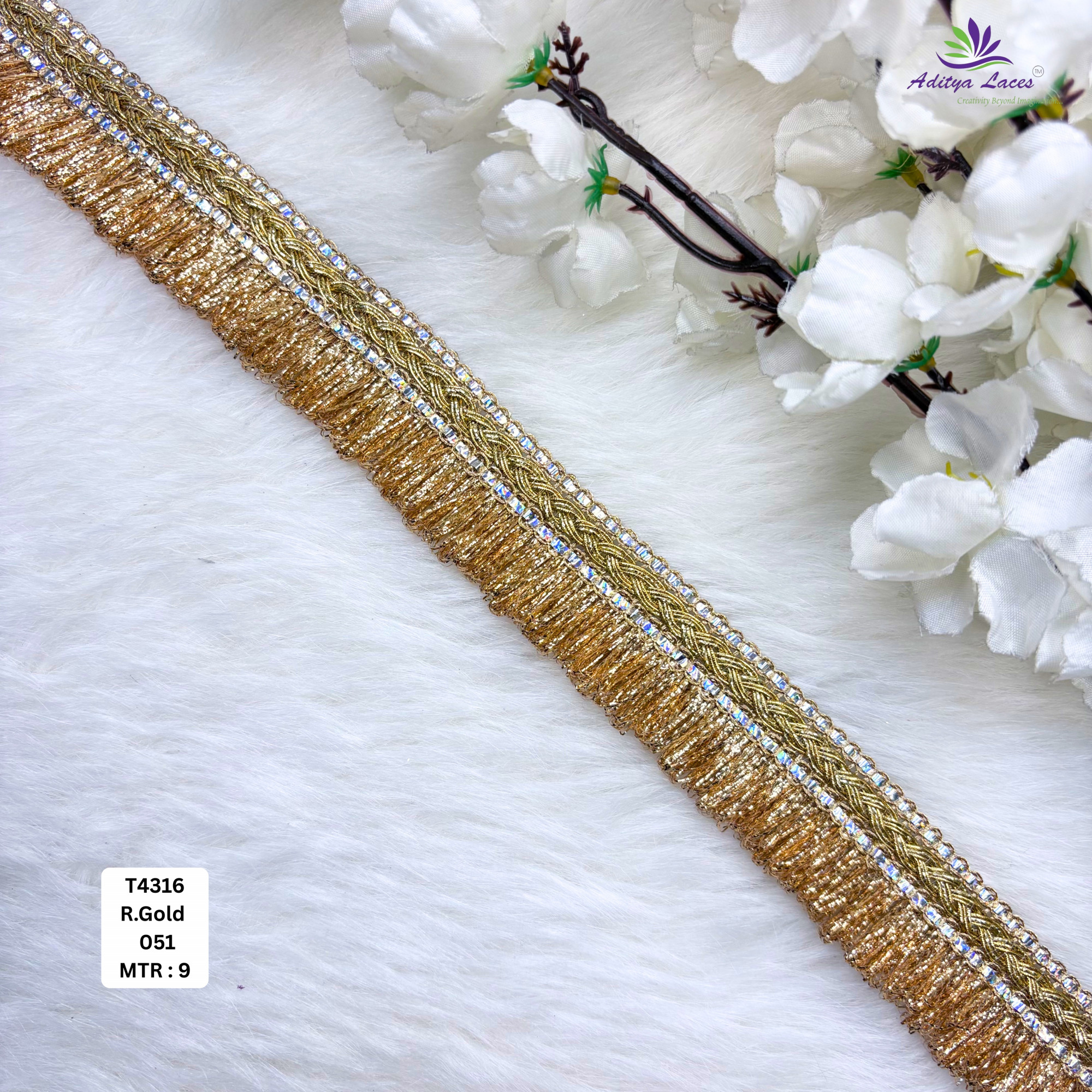 Royal Readymade Lace Border with Zari Work for Saree Bridal Wear