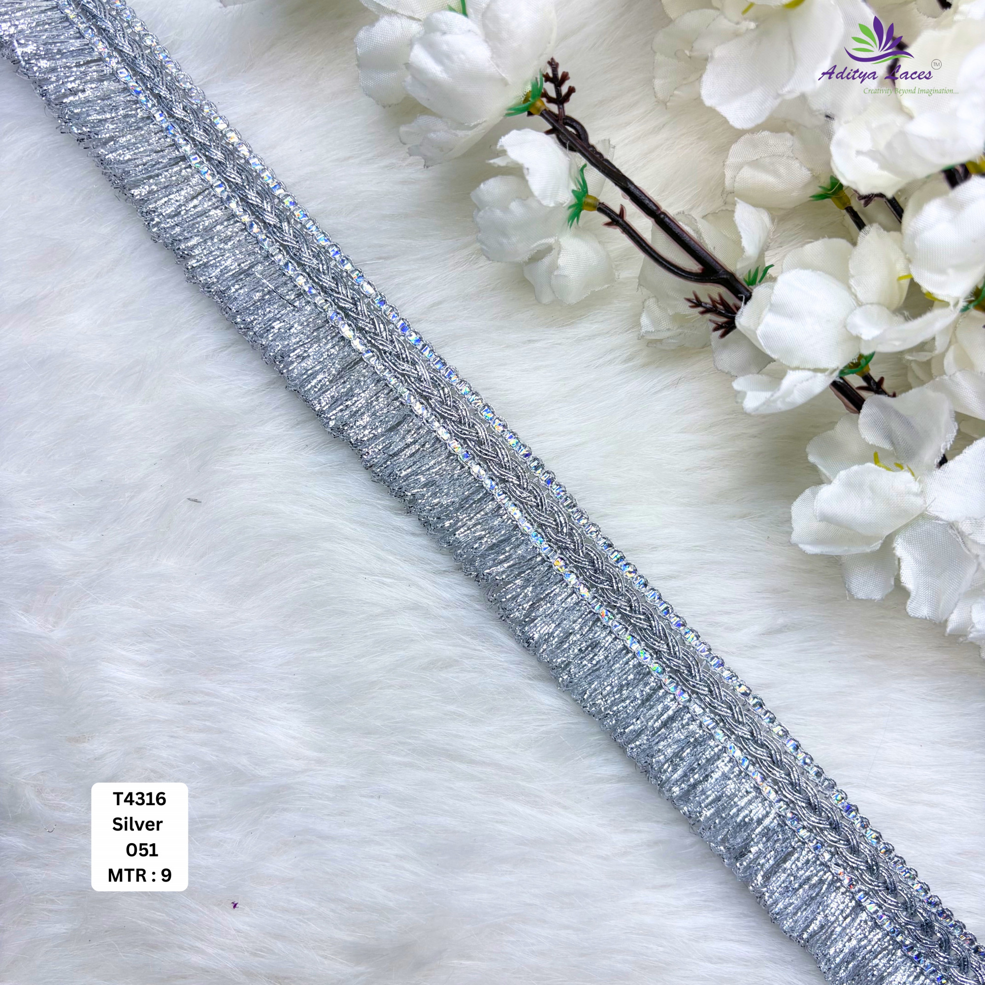 Royal Readymade Lace Border with Zari Work for Saree Bridal Wear