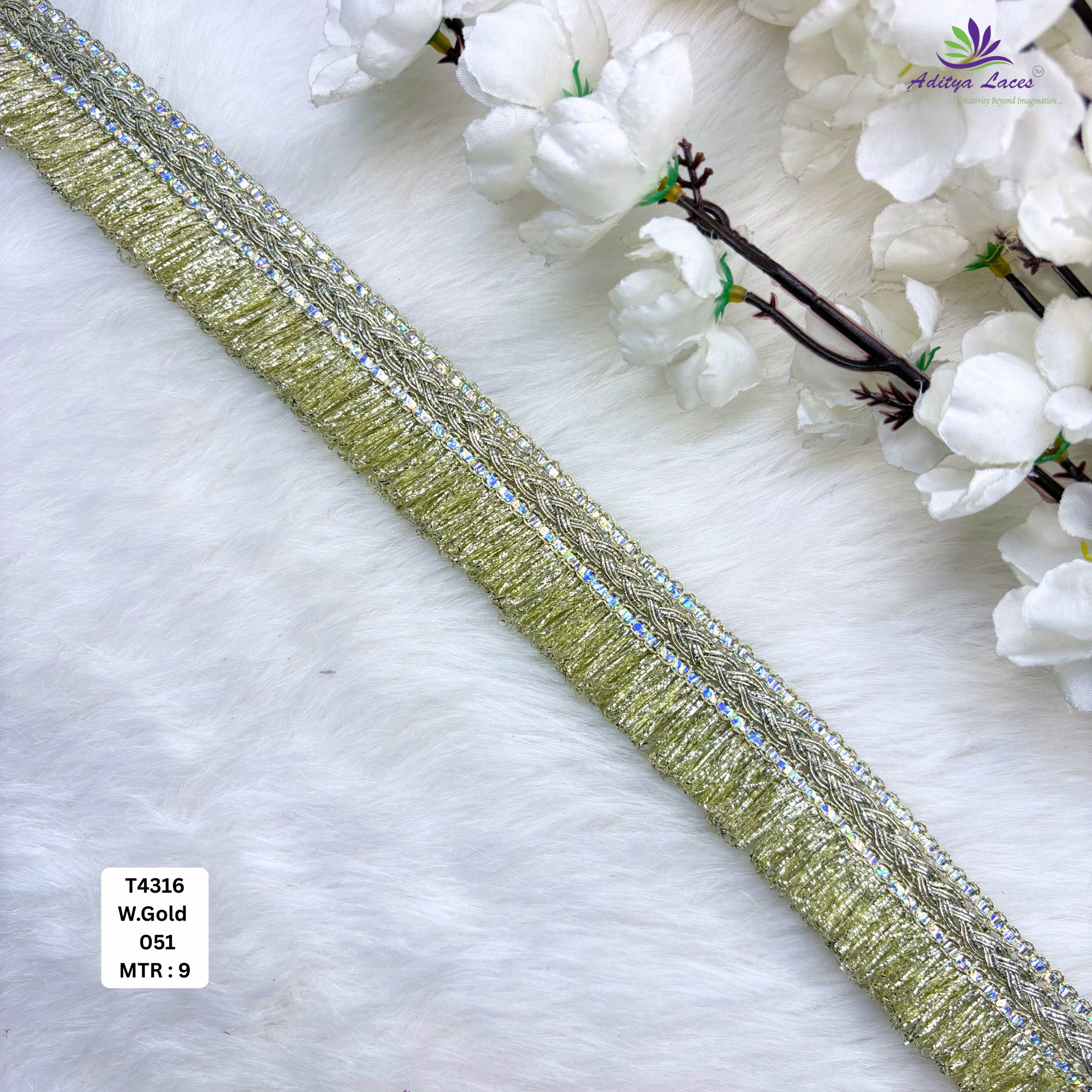 Royal Readymade Lace Border with Zari Work for Saree Bridal Wear