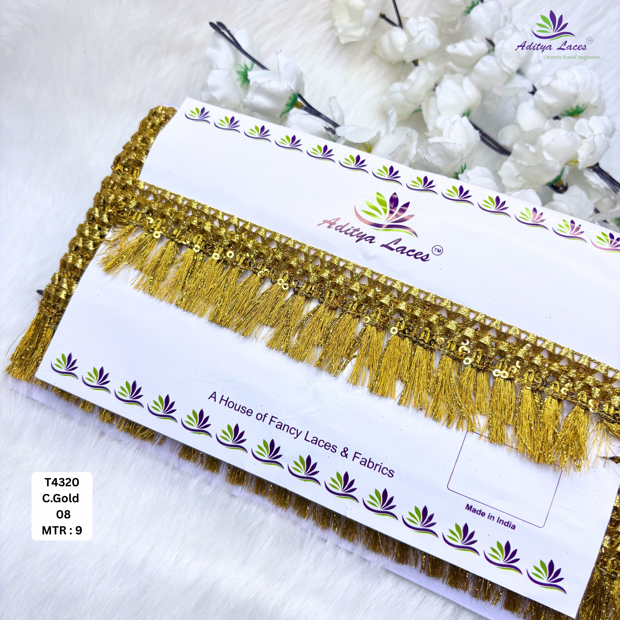 Premium Readymade Lace Border with Zari Work for Saree Bridal Wear