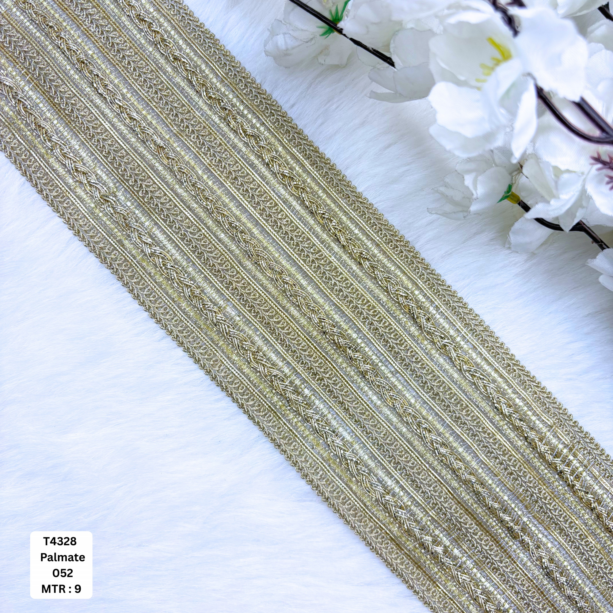 Fancy Readymade Lace Border with Zari Work for Saree Bridal Wear