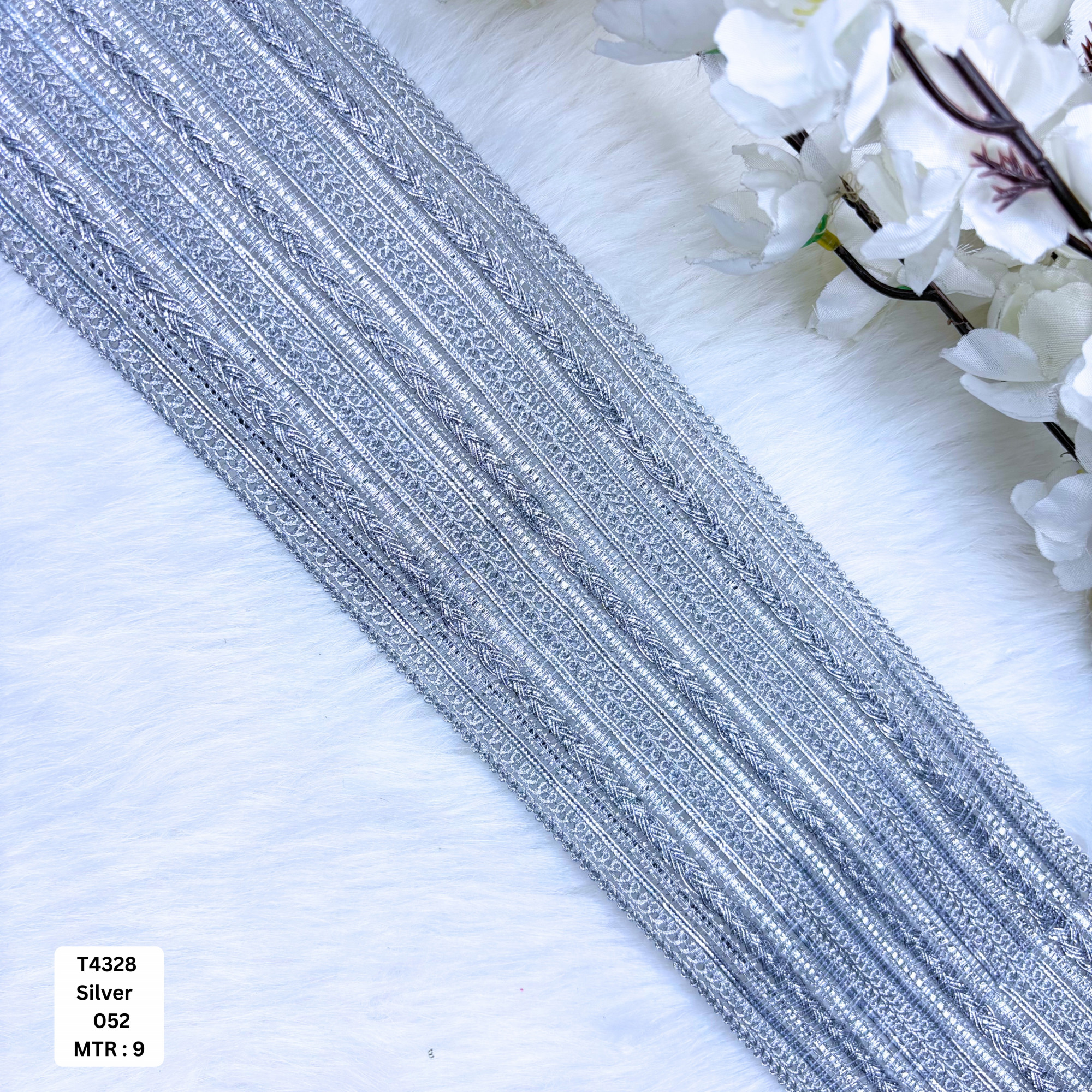 Fancy Readymade Lace Border with Zari Work for Saree Bridal Wear