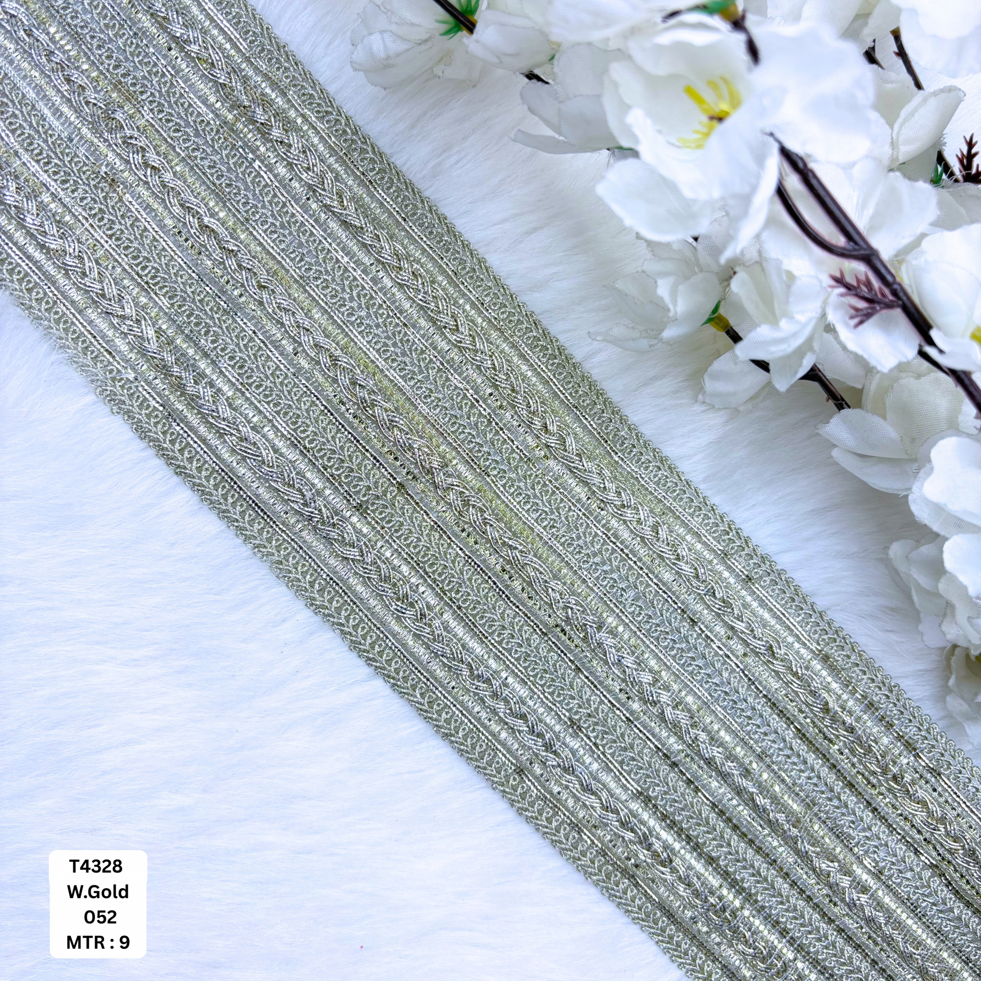 Fancy Readymade Lace Border with Zari Work for Saree Bridal Wear