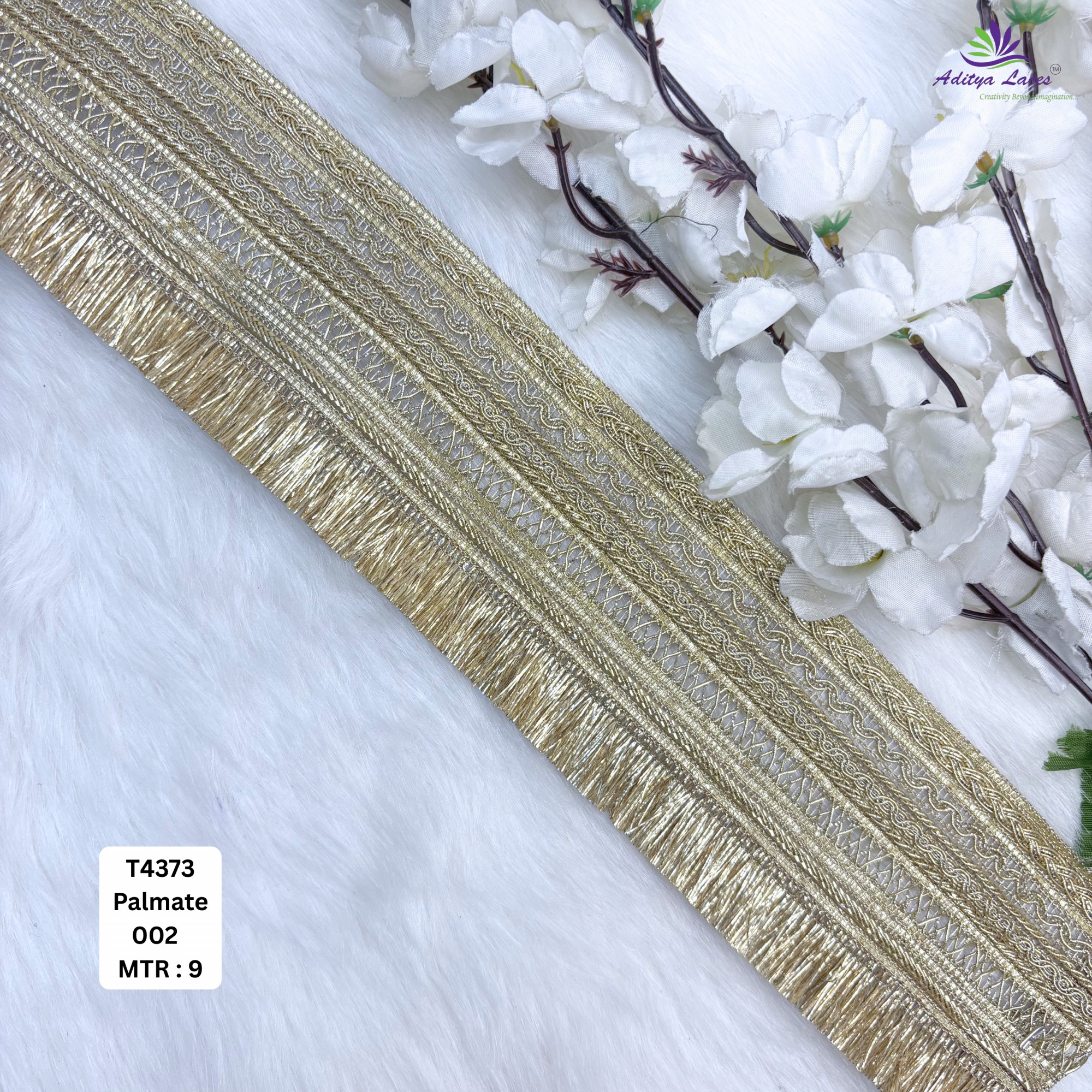 Traditional Readymade Lace Border with Zari Work for Saree Bridal Wear