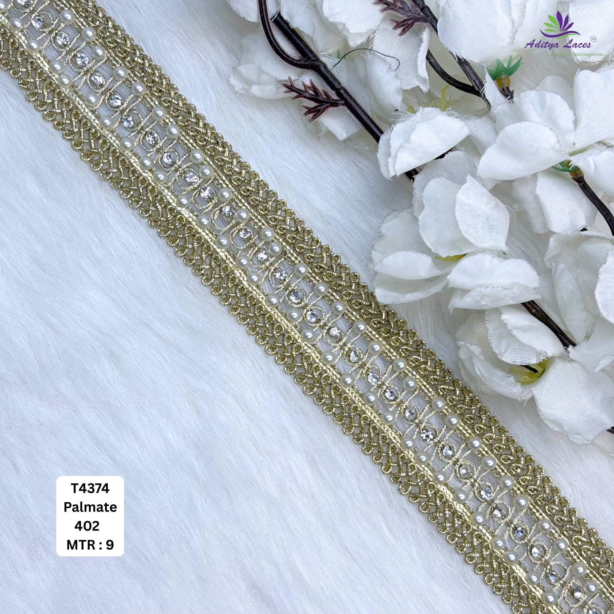 Premium Readymade Lace Border with Zari Work for Saree Bridal Wear