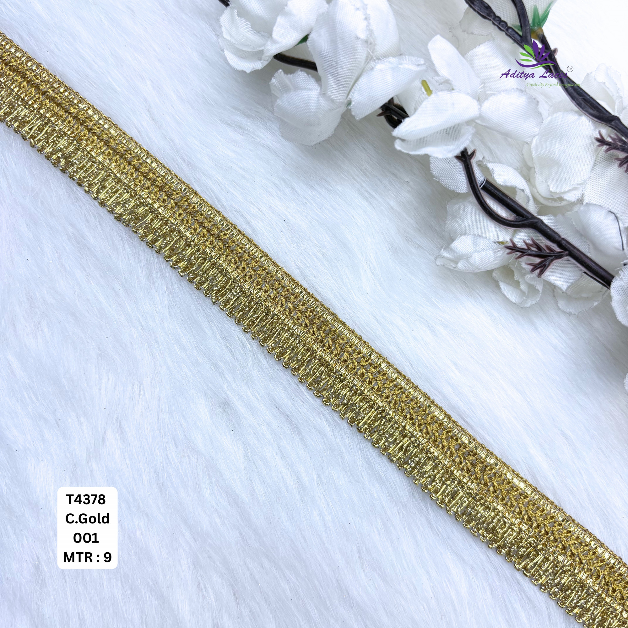 Shimmering Readymade Metallic Lace Trim Designer Saree Borders Bridal Fabric Embellishments