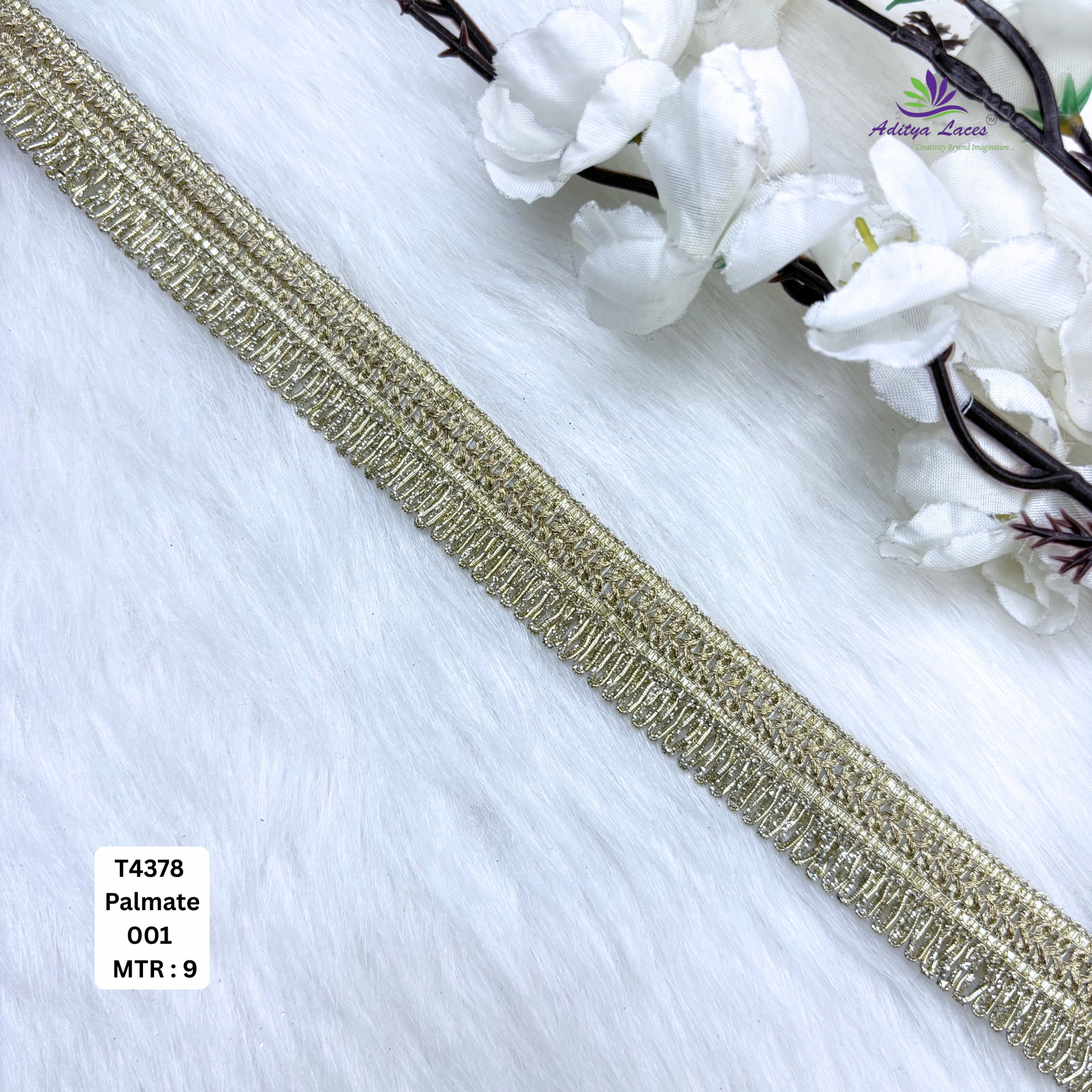 Shimmering Readymade Metallic Lace Trim Designer Saree Borders Bridal Fabric Embellishments
