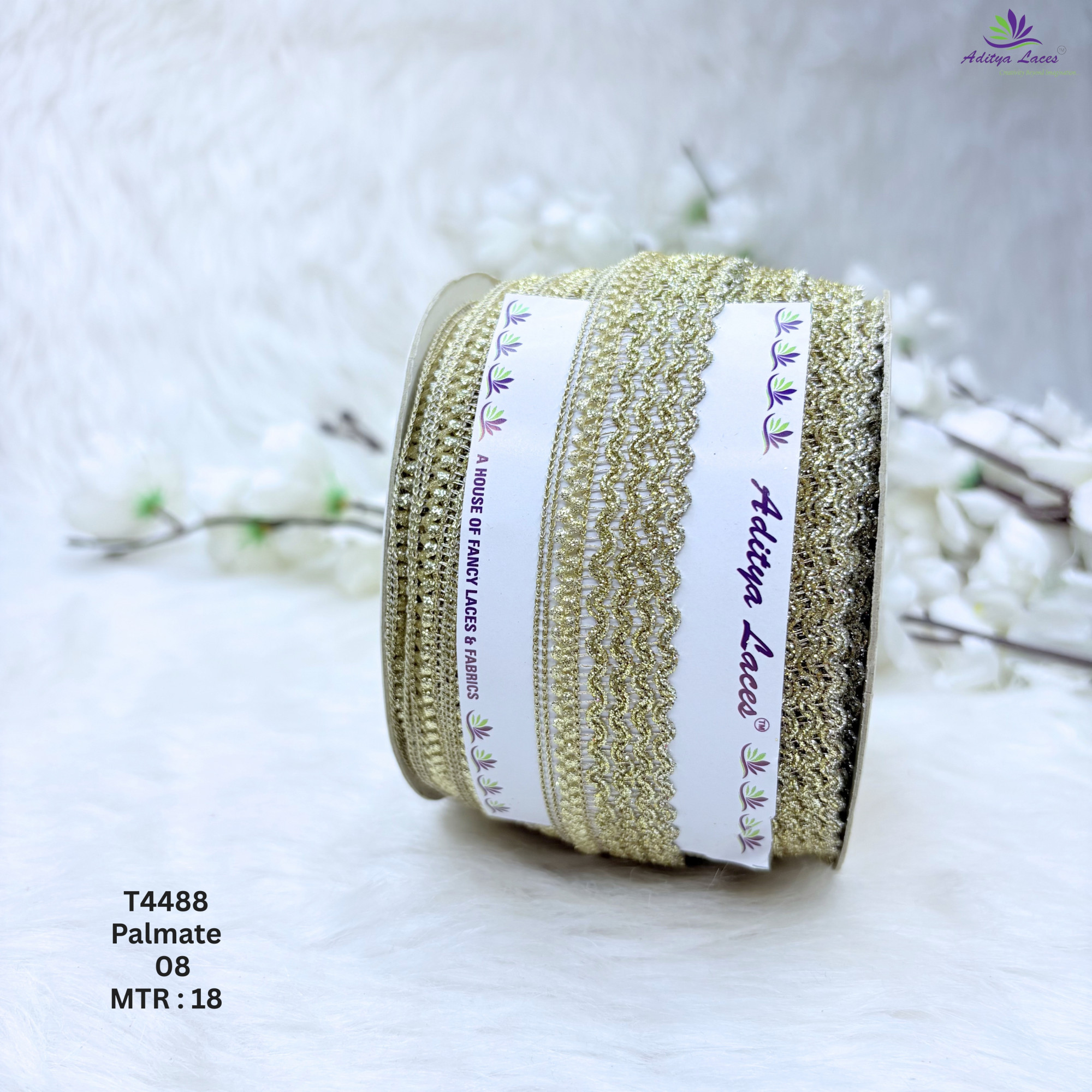 Readymade Metallic Crochet Lace Trim Straight Woven Designer Lace for Saree Borders