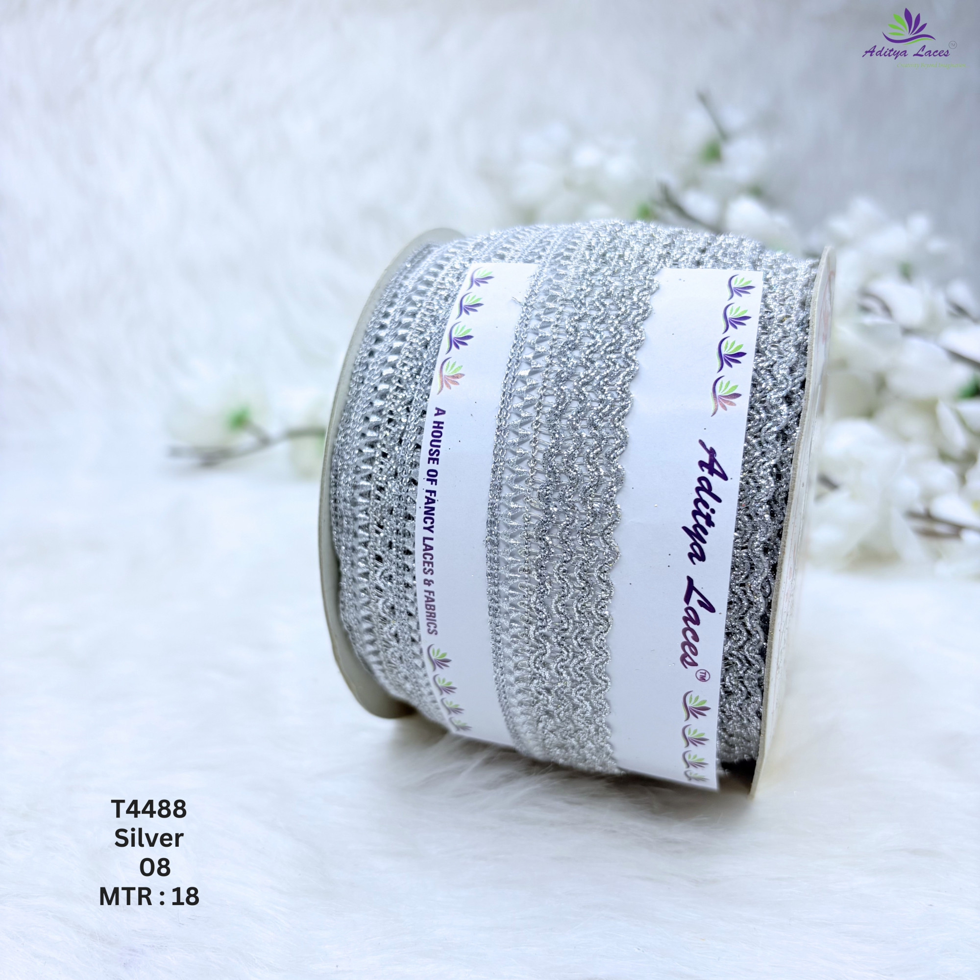 Readymade Metallic Crochet Lace Trim Straight Woven Designer Lace for Saree Borders