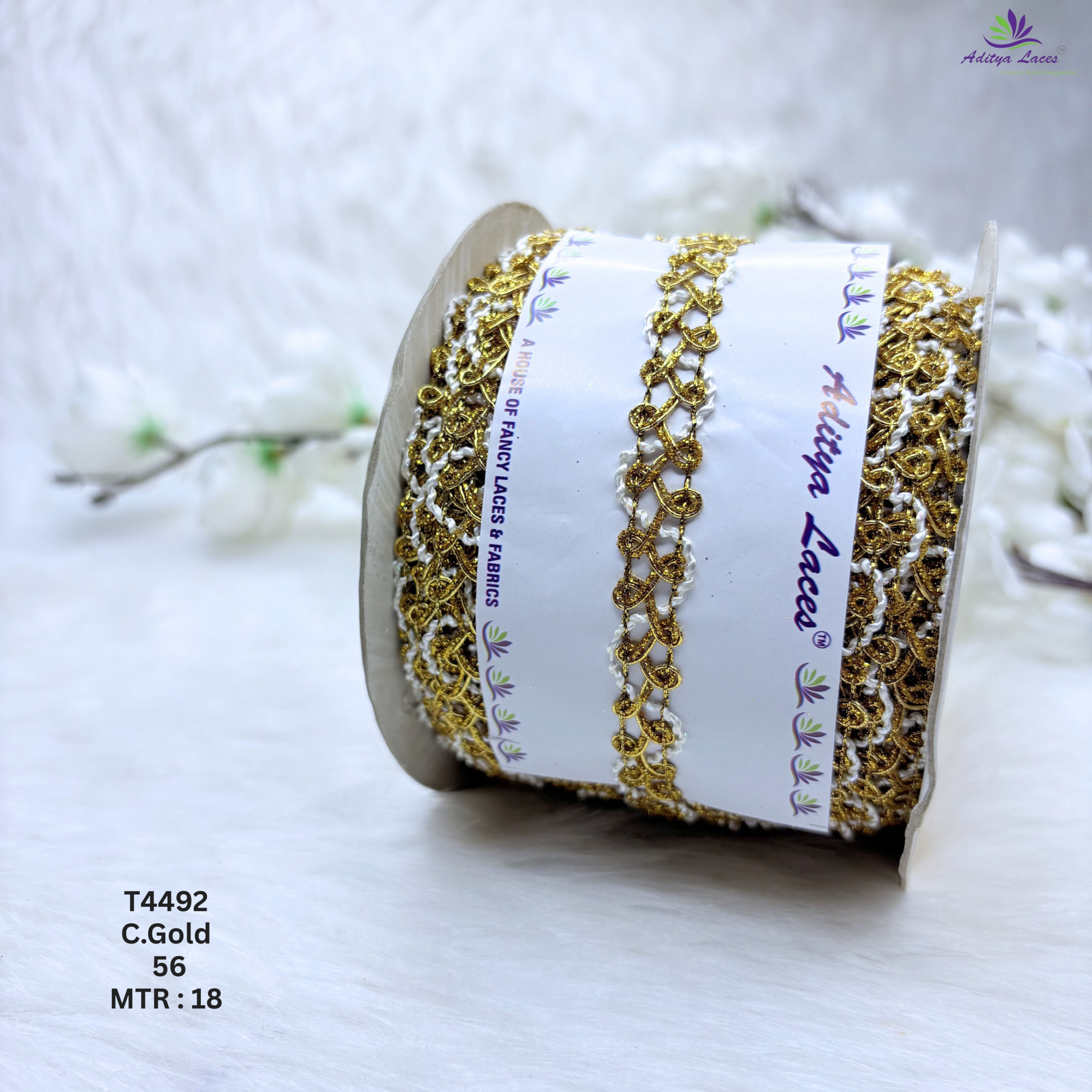 Designer Readymade Criss-Cross Embroidery Lace Border for Sarees Ethnic Wear - Metallic Fashion Trim