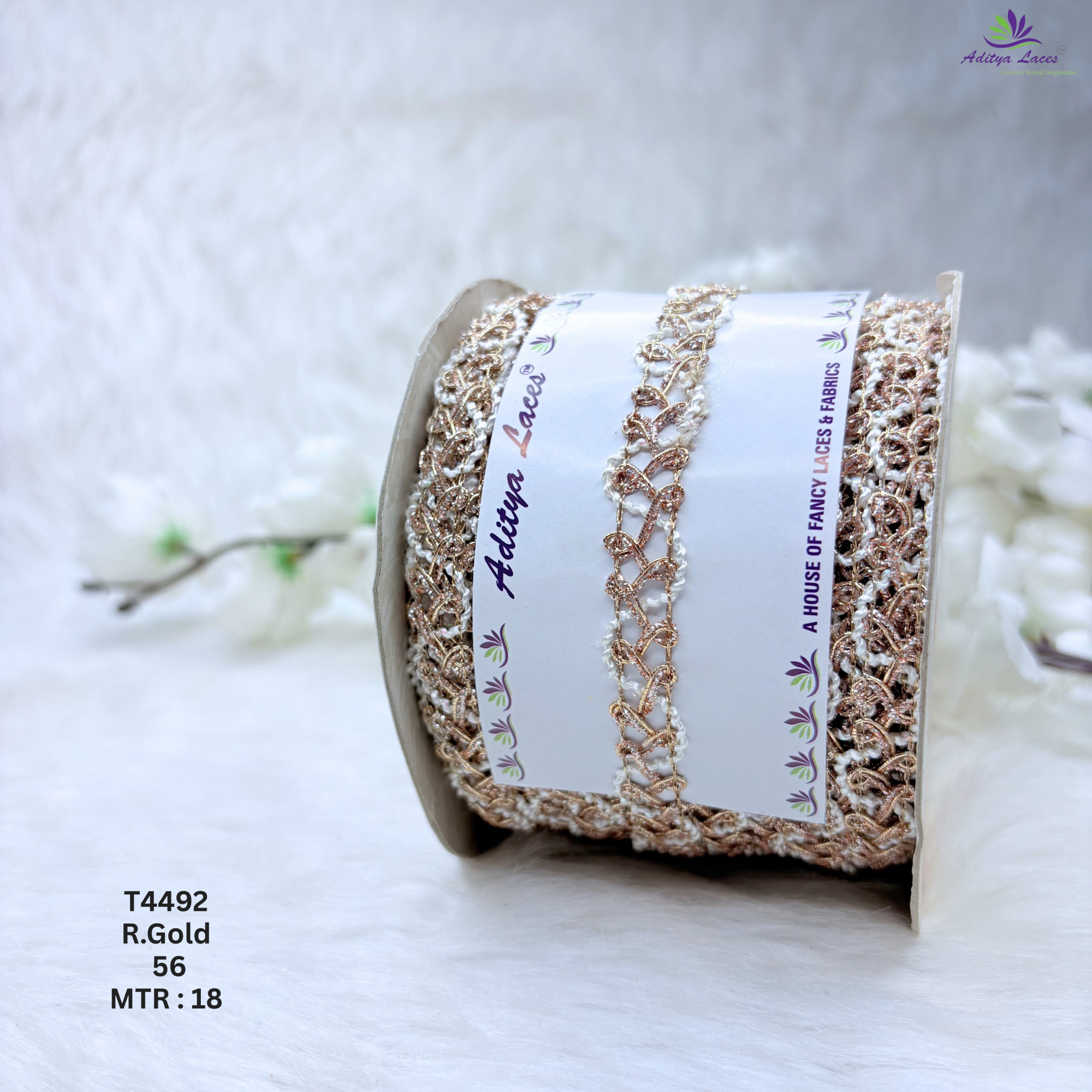 Designer Readymade Criss-Cross Embroidery Lace Border for Sarees Ethnic Wear - Metallic Fashion Trim