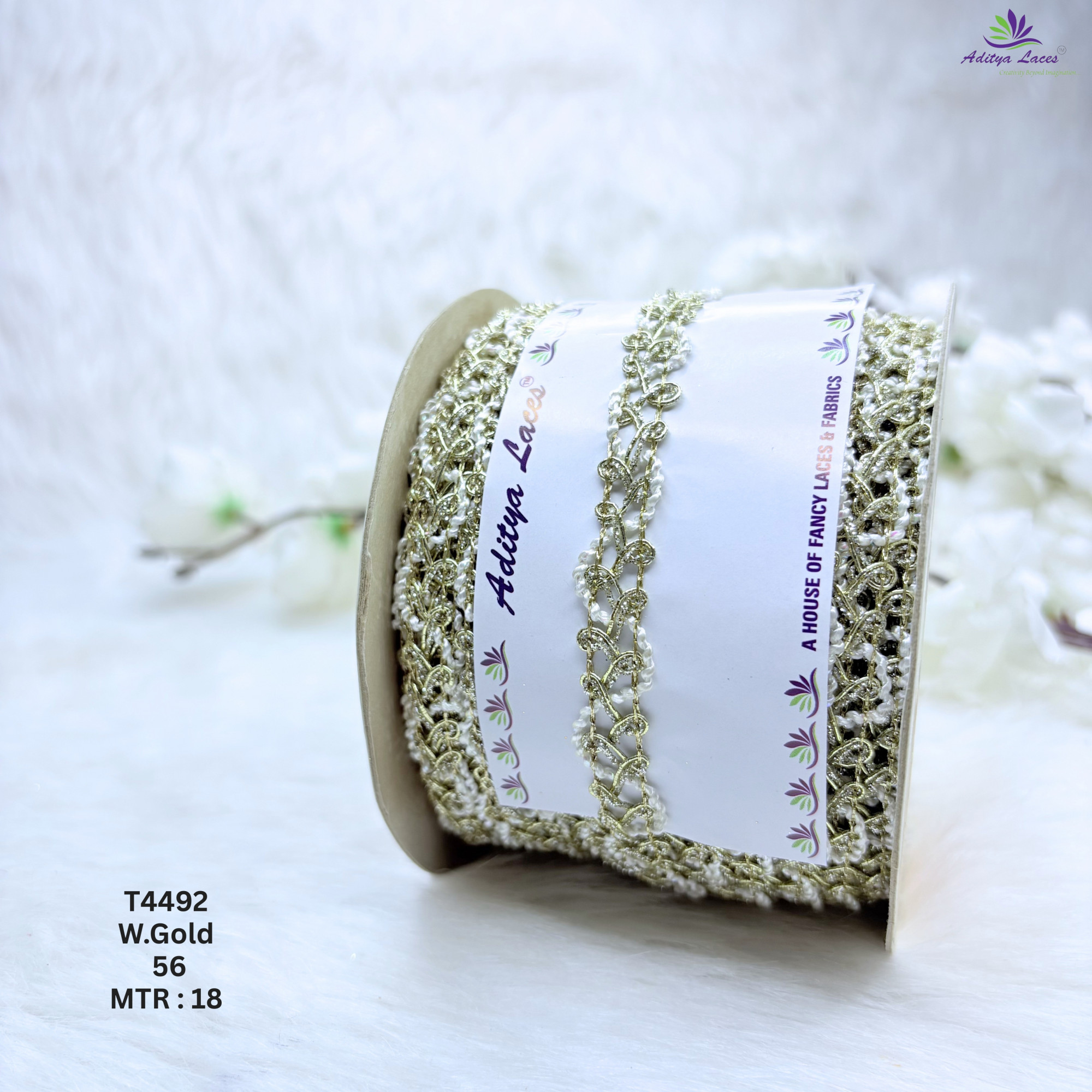 Designer Readymade Criss-Cross Embroidery Lace Border for Sarees Ethnic Wear - Metallic Fashion Trim