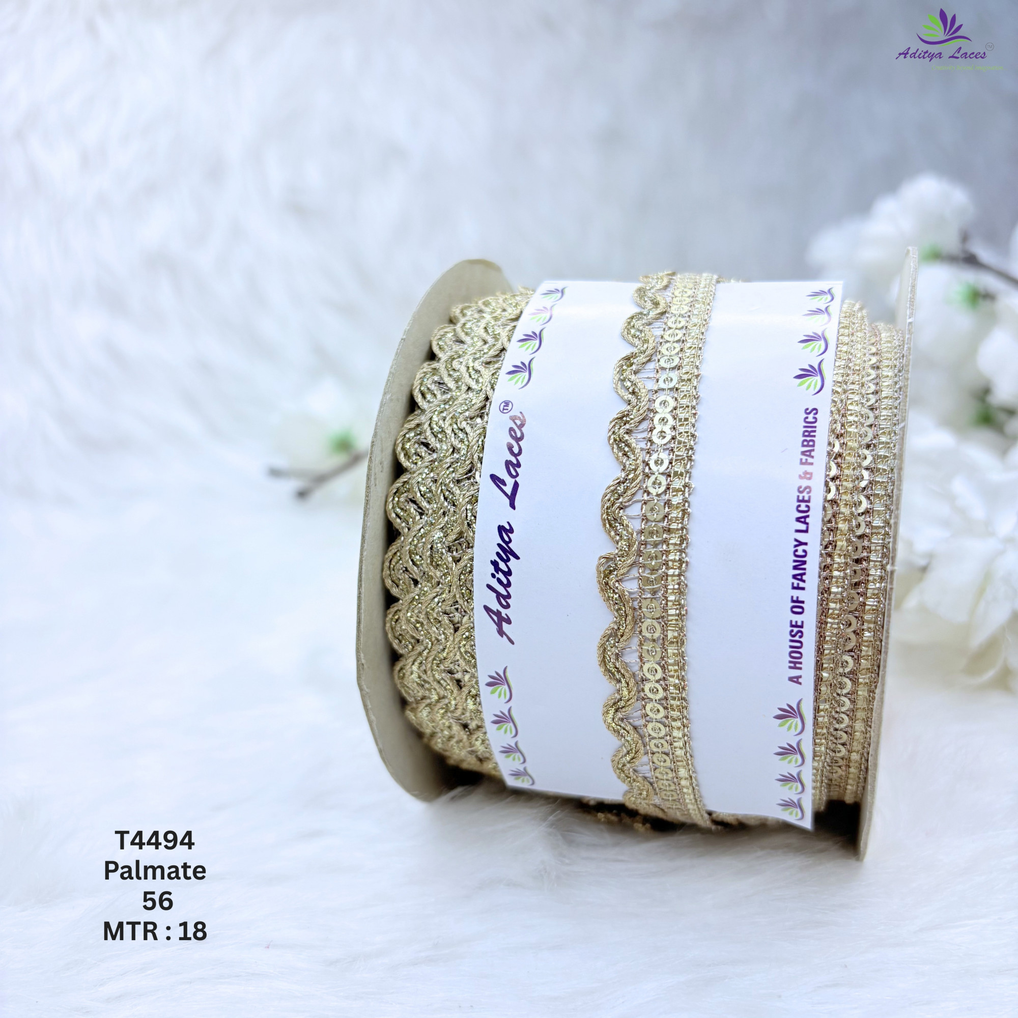 Readymade Scallop Wavy Designer Lace Trim Metallic Embroidery Lace for Saree Borders Bridal Wear