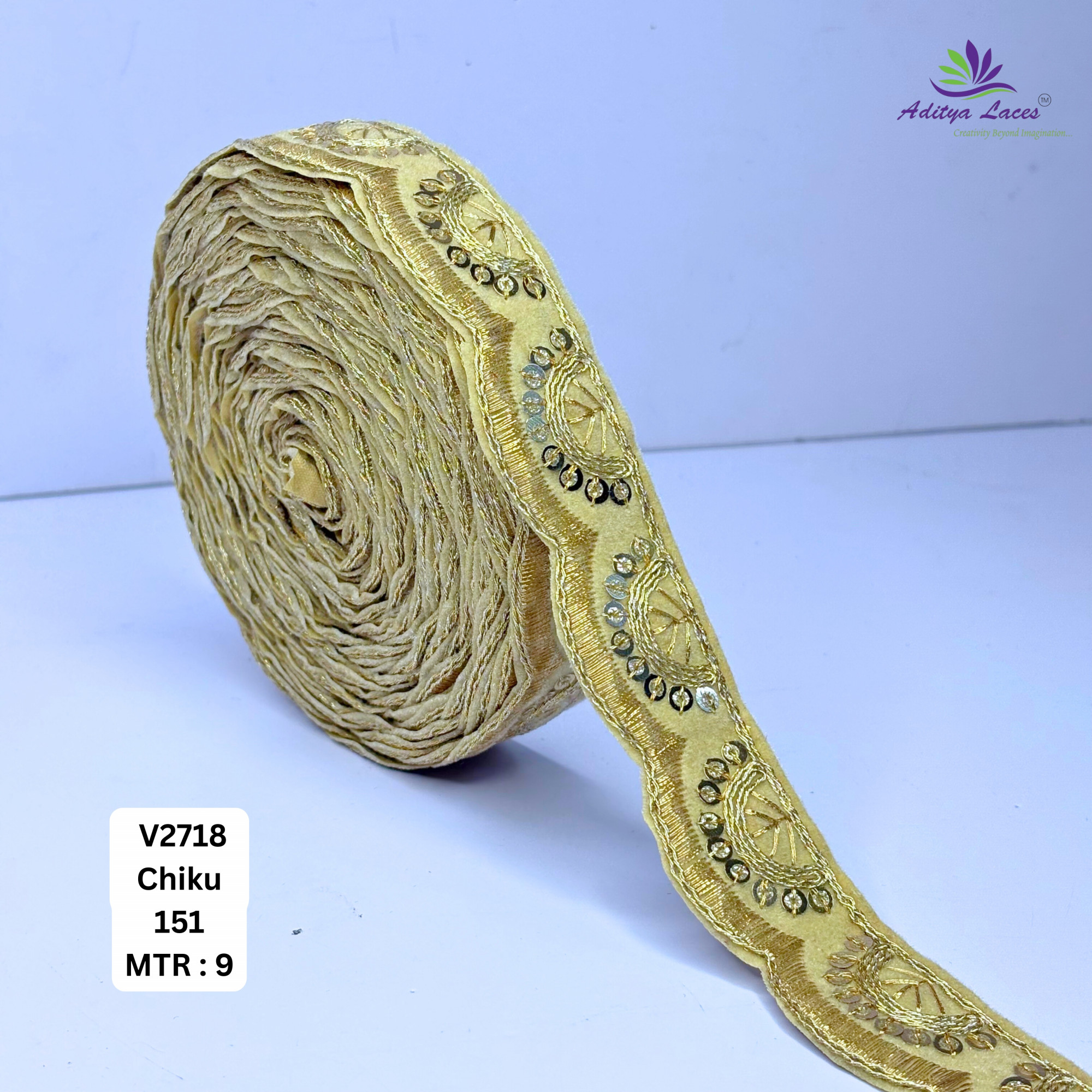 Traditional Velvet Lace Border Trim for Saree Lehenga Bridal Wear