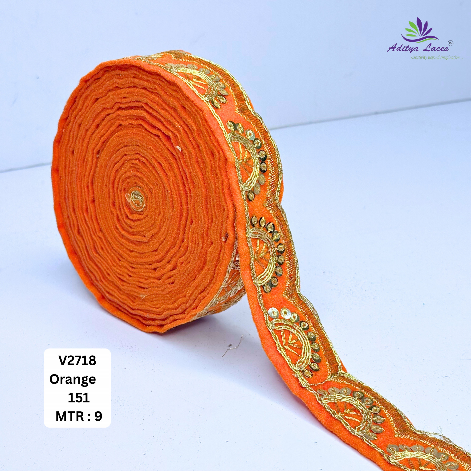 Traditional Velvet Lace Border Trim for Saree Lehenga Bridal Wear