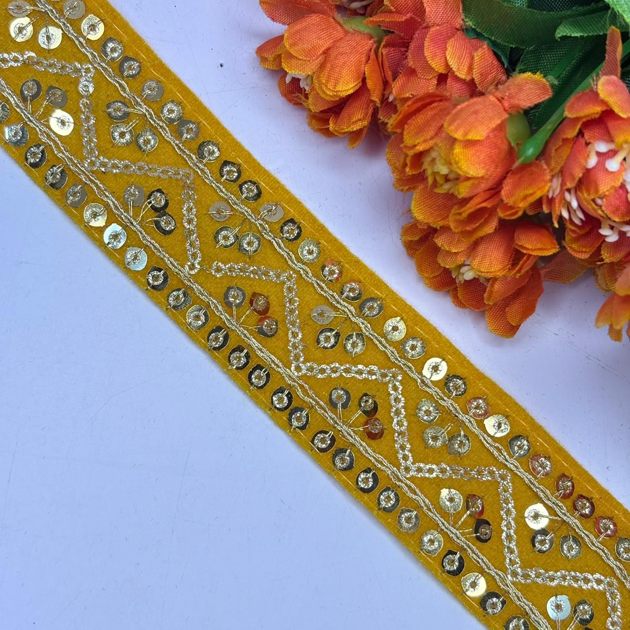 Ethnic Velvet Lace Border Trim for Saree Lehenga Bridal Wear