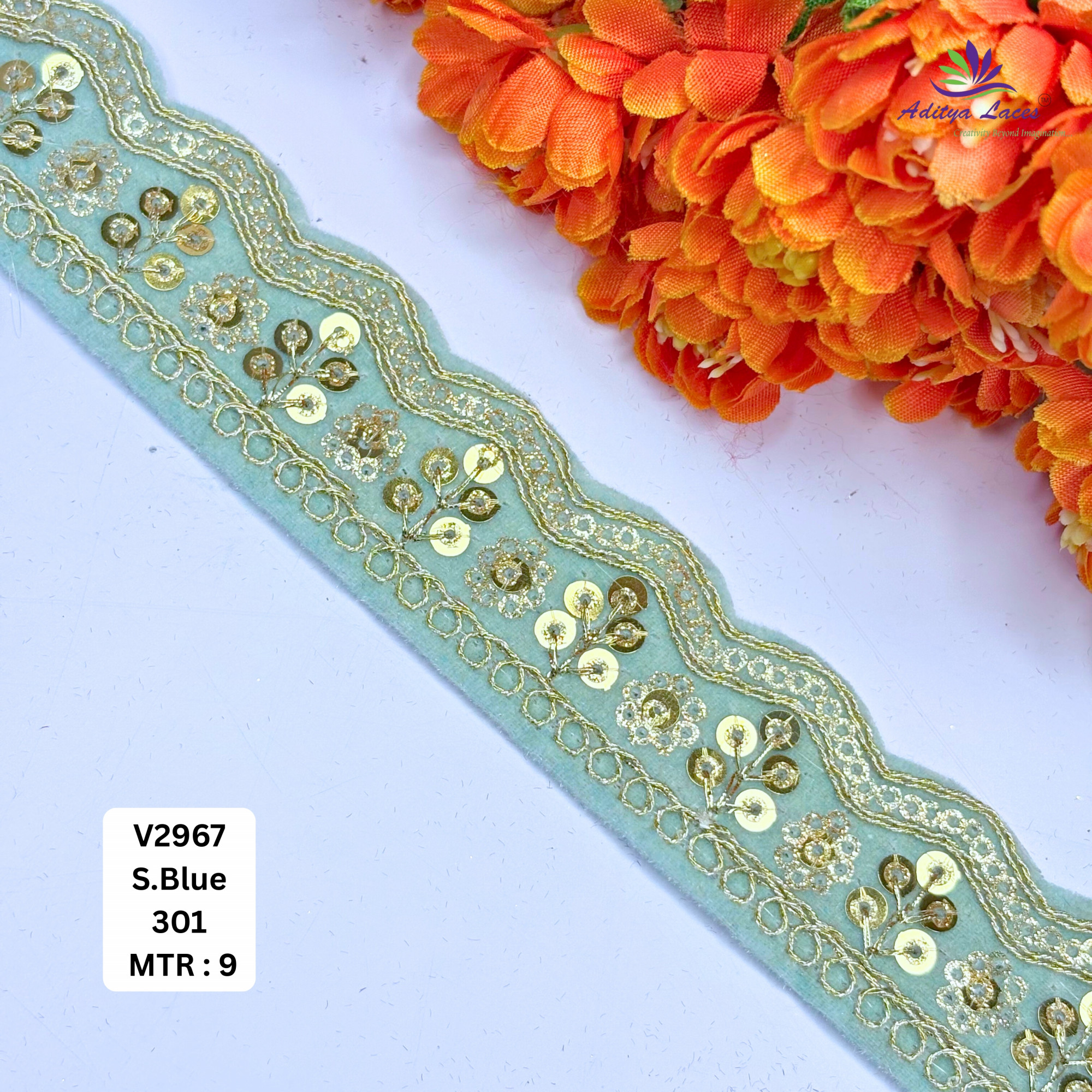 Stylish Velvet Lace Border Trim for Saree Lehenga Bridal Wear