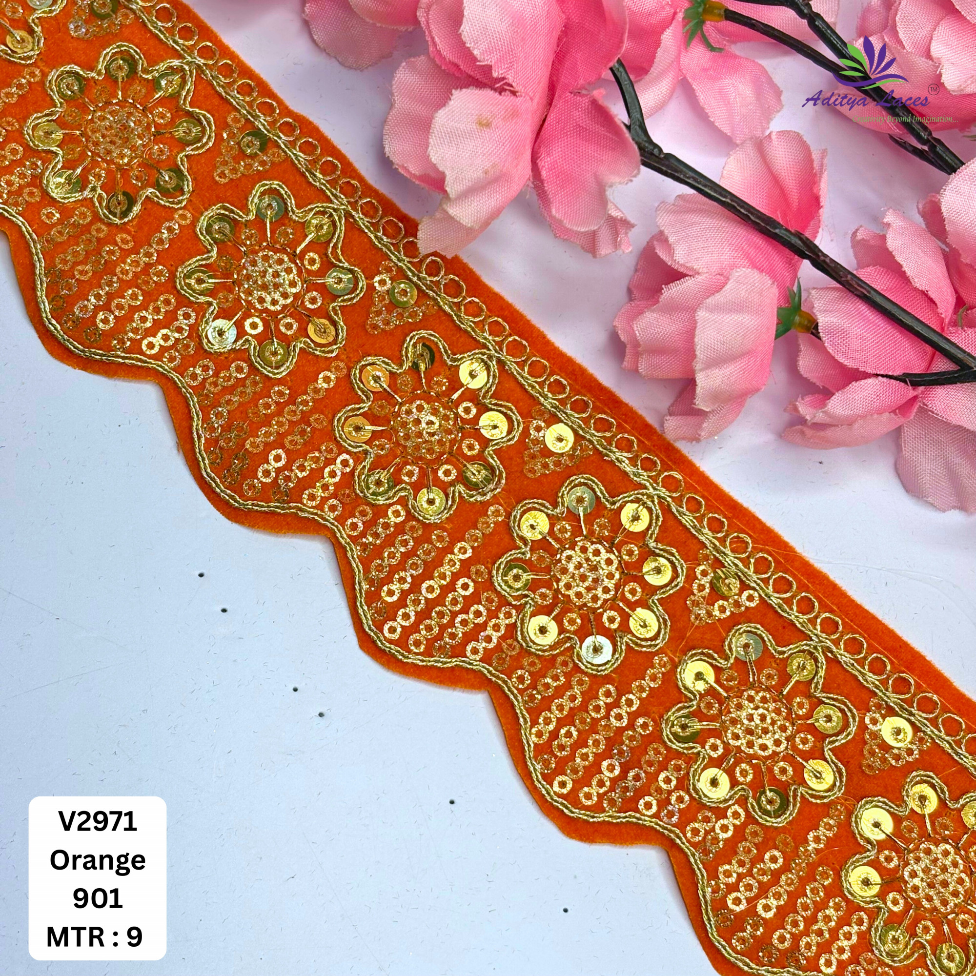 Premium Velvet Lace Border Trim for Saree Lehenga Bridal Wear