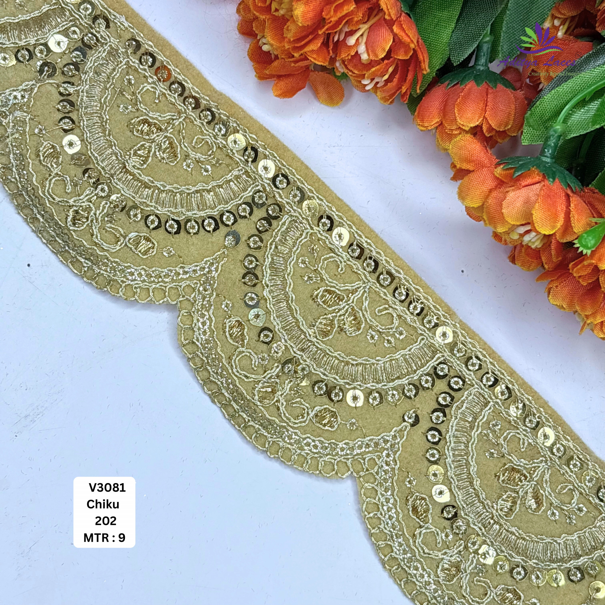 Luxury Velvet Lace Border Trim for Saree Lehenga Bridal Wear