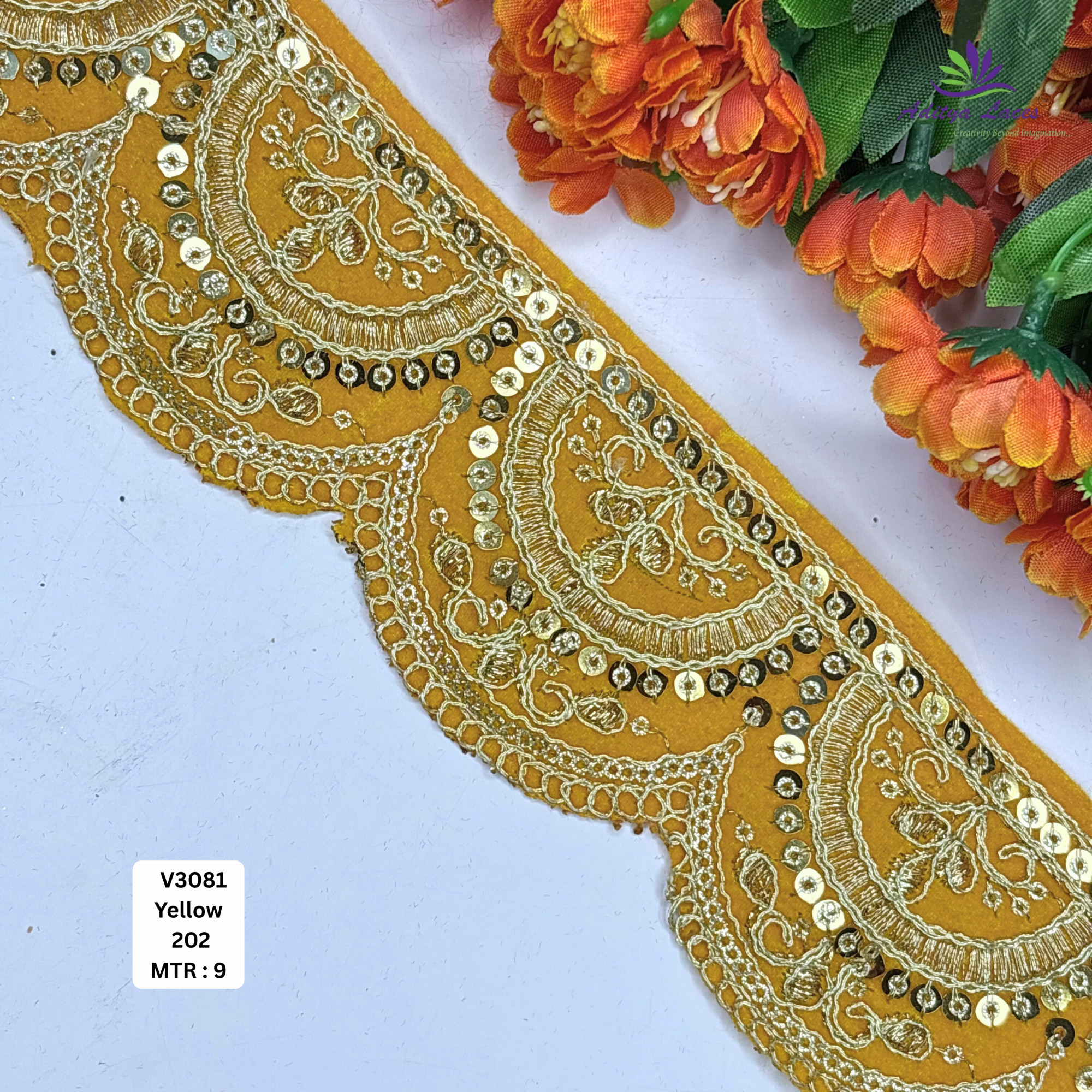 Luxury Velvet Lace Border Trim for Saree Lehenga Bridal Wear