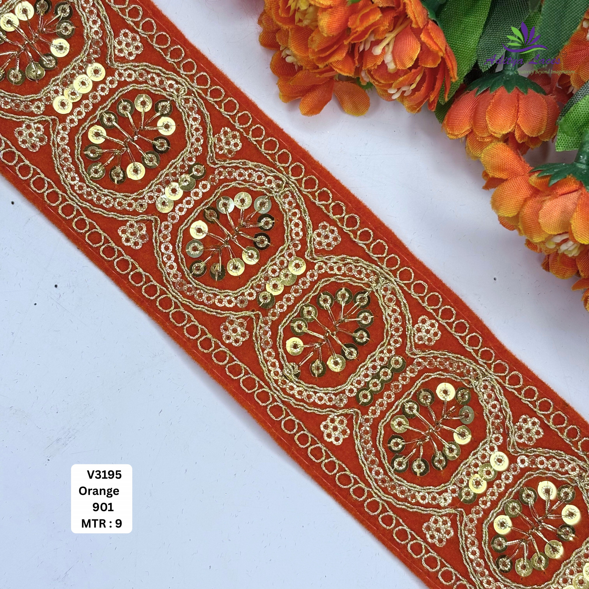 Elegant Velvet Lace Border Trim for Saree Lehenga Bridal Wear