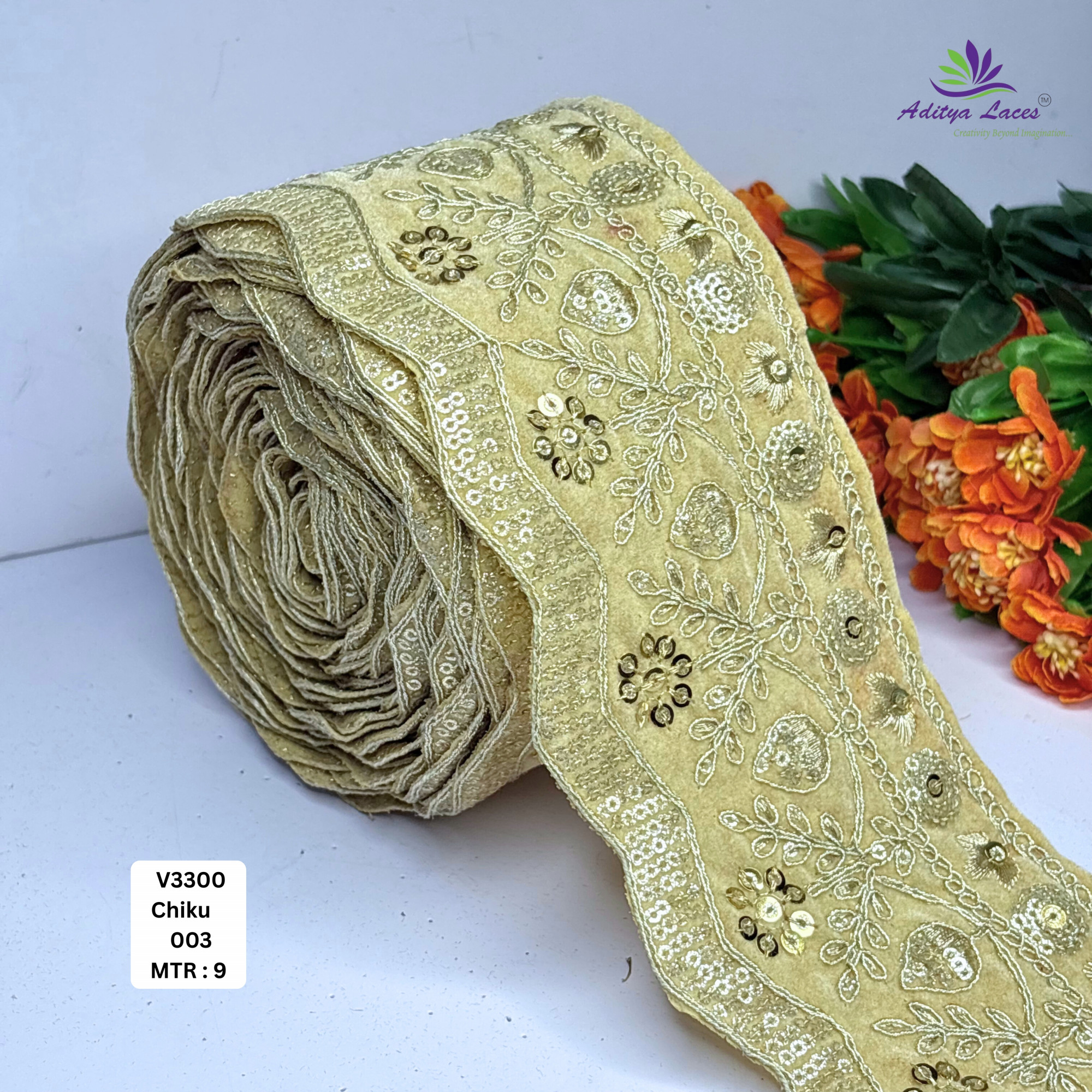 Stylish Velvet Lace Border Trim for Saree Lehenga Bridal Wear