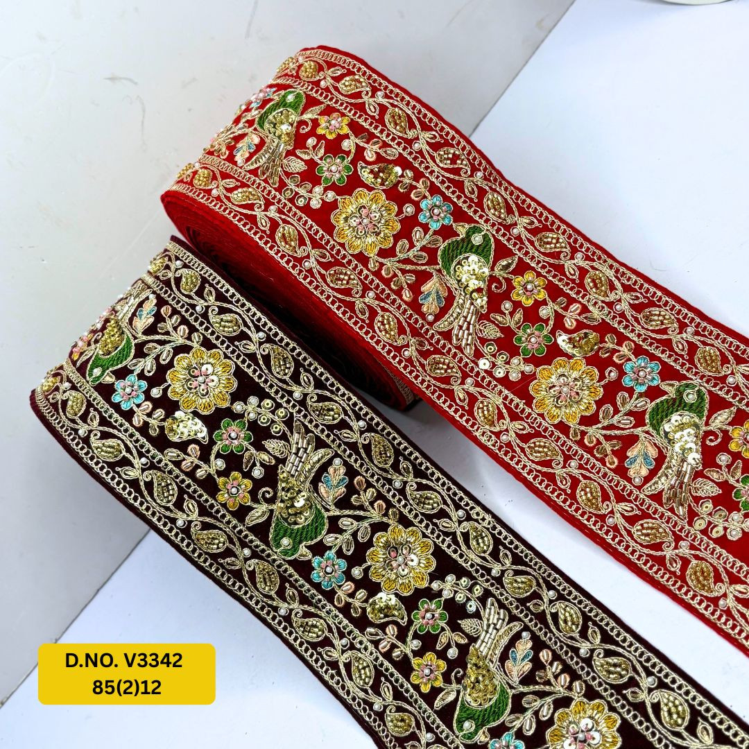 Artisan Decorative Stone Work Lace for Ethnic Dresses