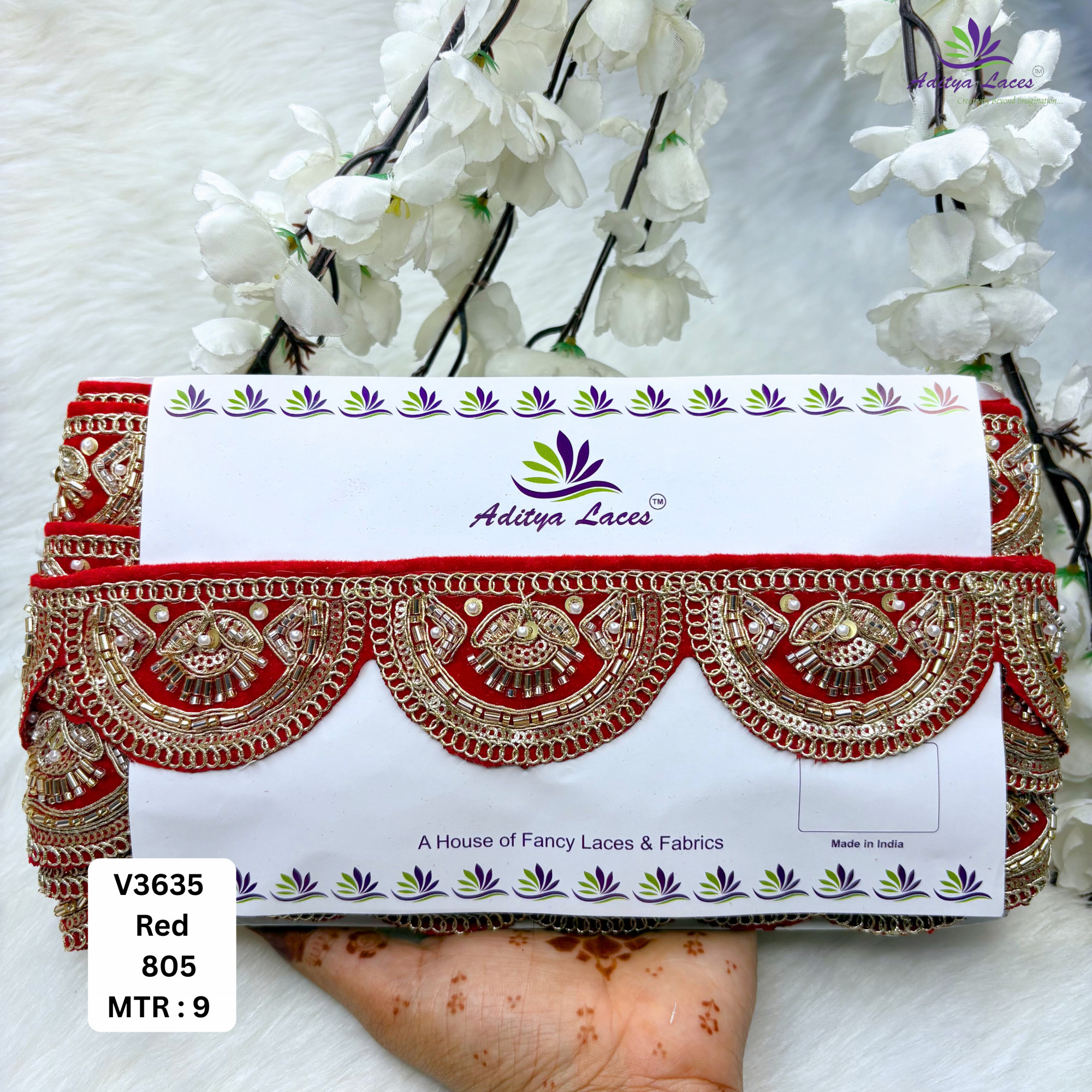 Velvet Paisley Embroidery Lace Trim Designer Saree Border Bridal Beads Lace Decorative Fashion Trim Wholesale Supplier