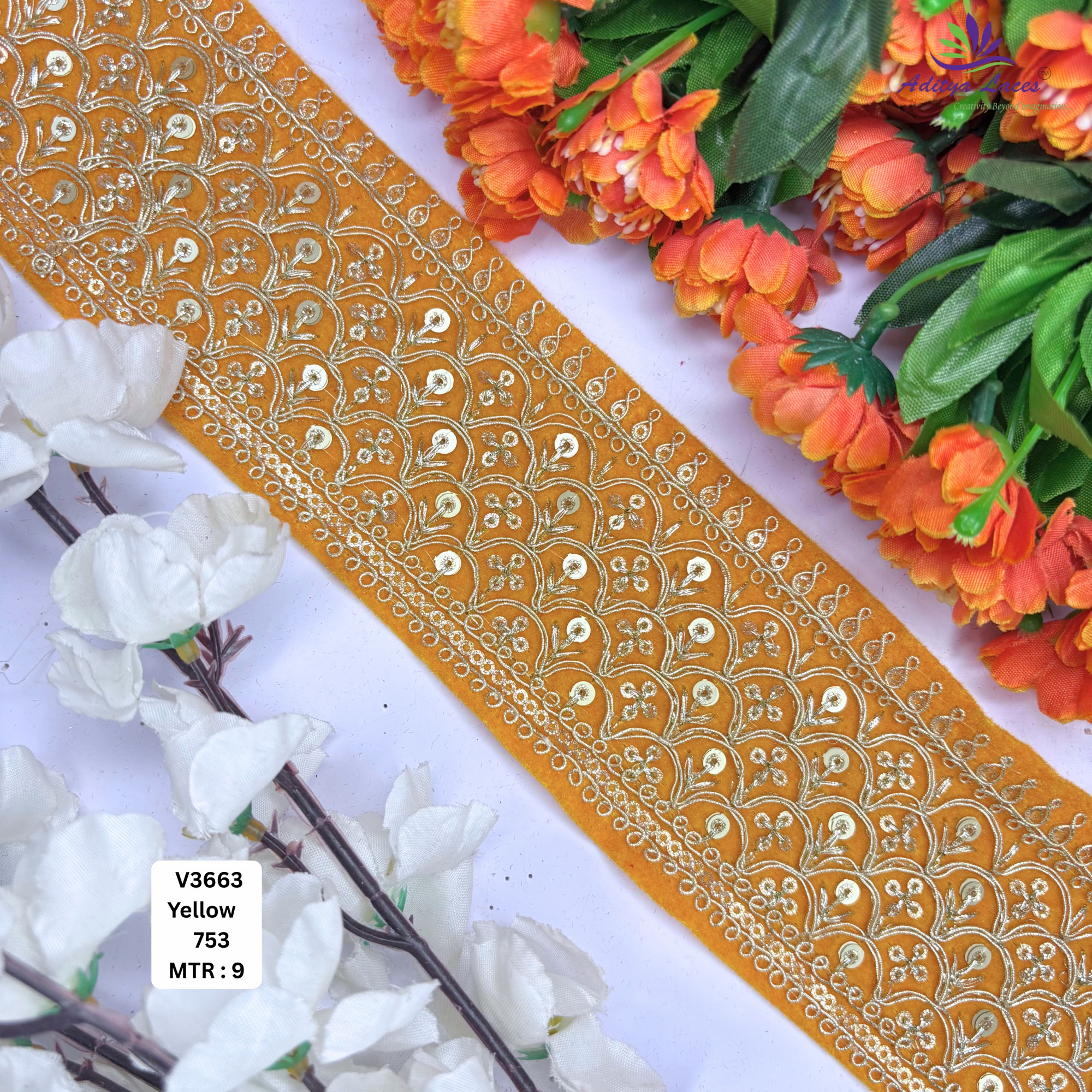 Traditional Velvet Lace Border Trim for Saree Lehenga Bridal Wear