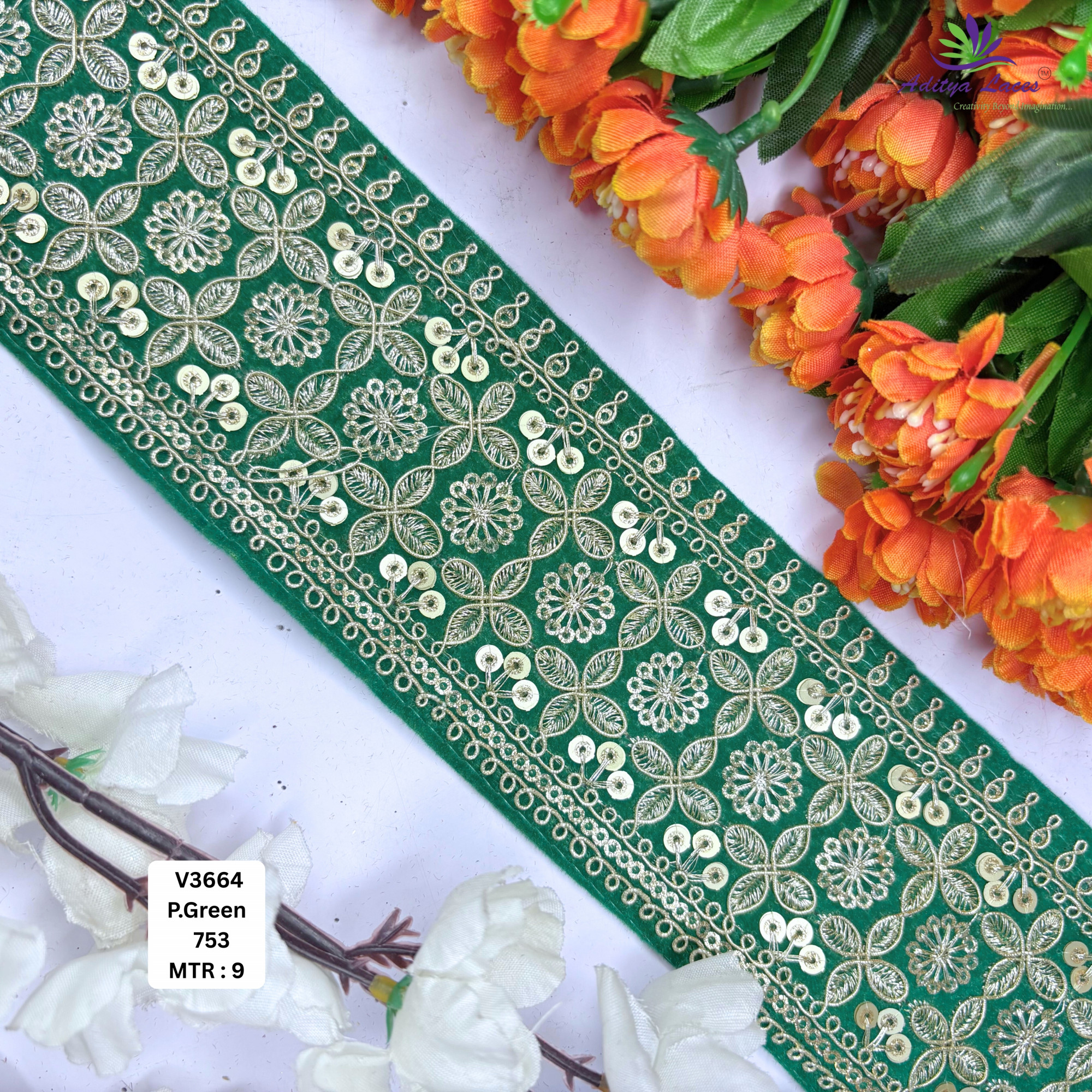 Velvet Multicolor Embroidery Lace Trim Designer Saree Border Bridal Beads Lace Decorative Fashion Trim