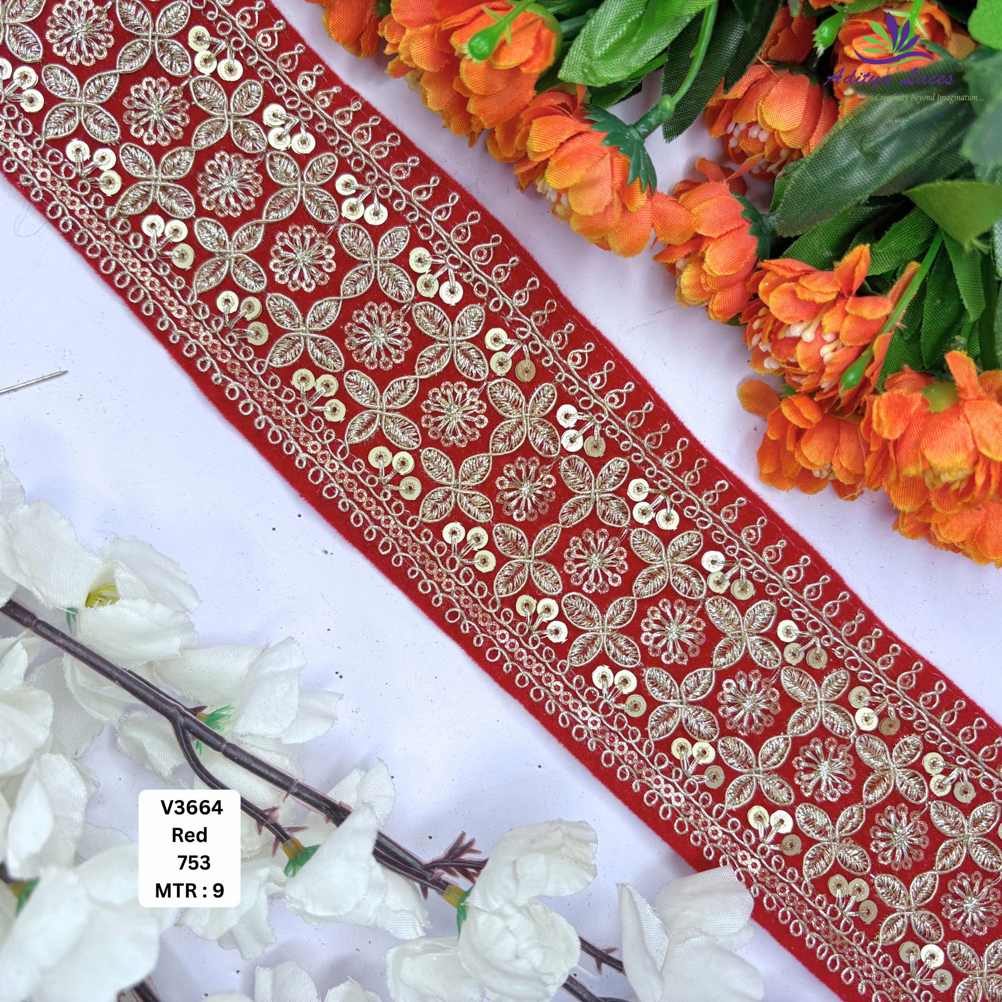 Velvet Multicolor Embroidery Lace Trim Designer Saree Border Bridal Beads Lace Decorative Fashion Trim