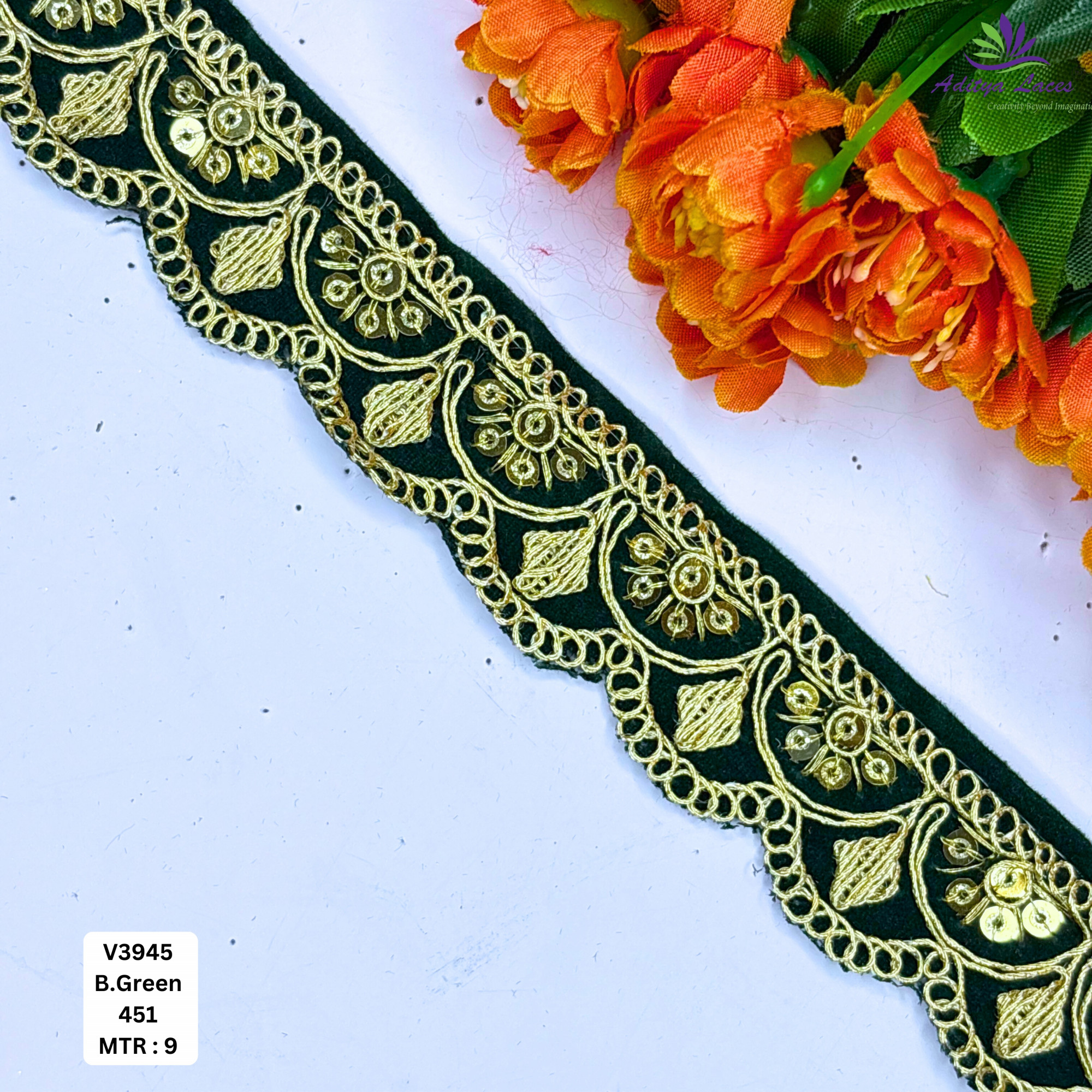 Velvet Multicolor Embroidery Lace Trim Collection Designer Saree Border Bridal Beads Lace Decorative Fashion Trim