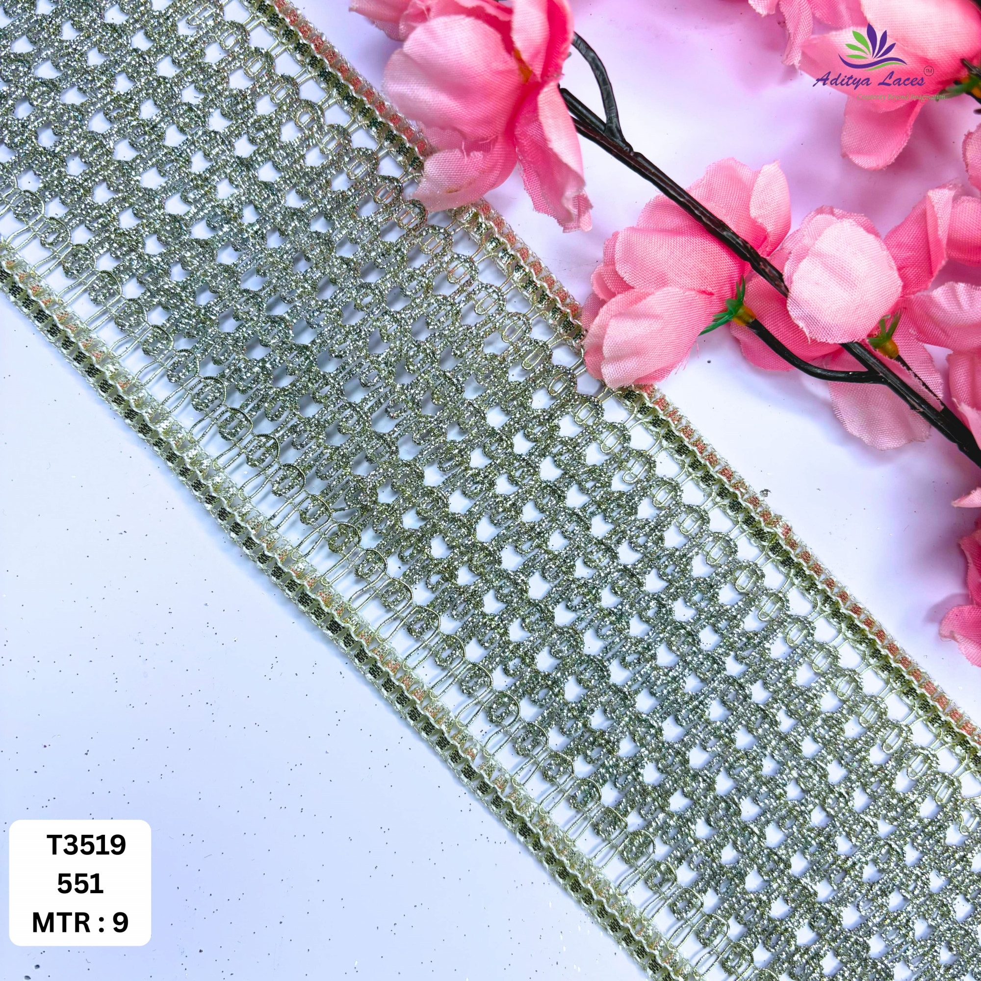 Designer Readymade Lace Border with Zari Work for Saree Bridal Wear