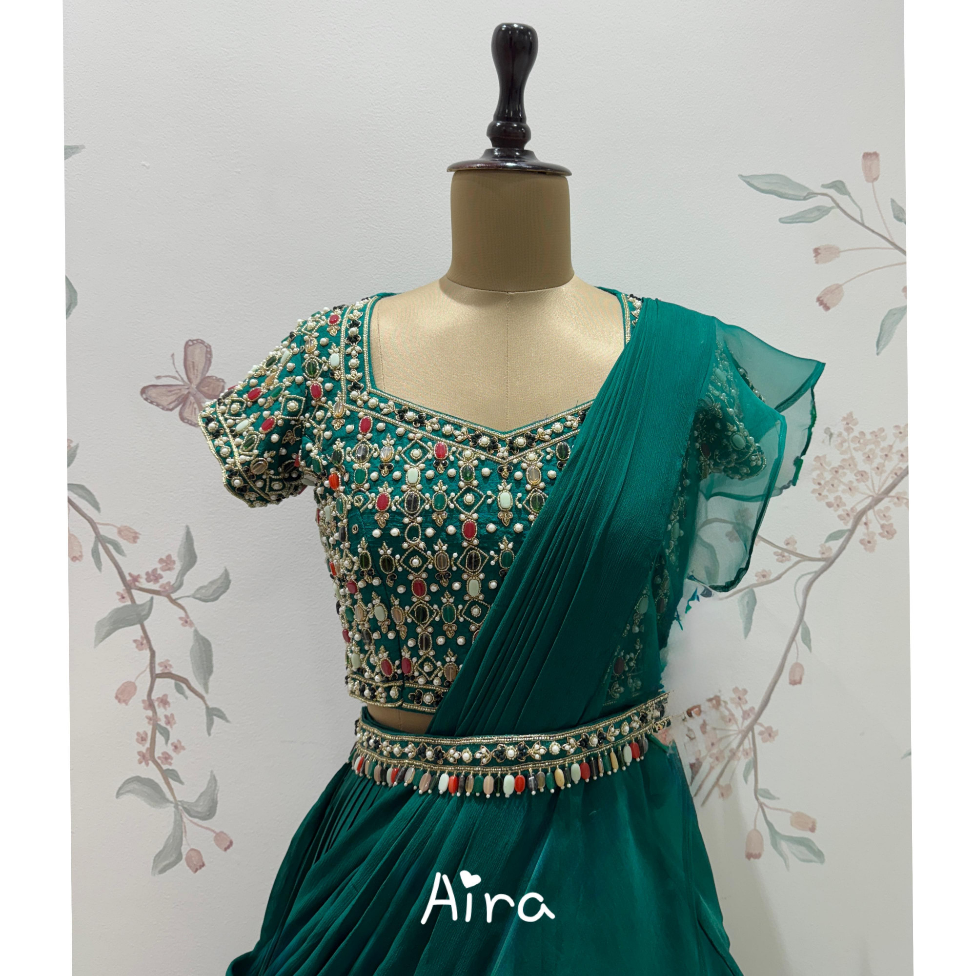 Emerald Green Lehenga Set
