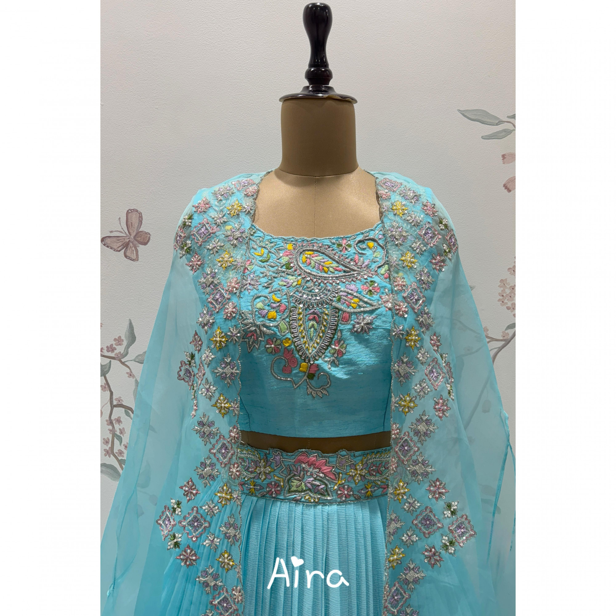 Aqua Bloom Lehenga Set