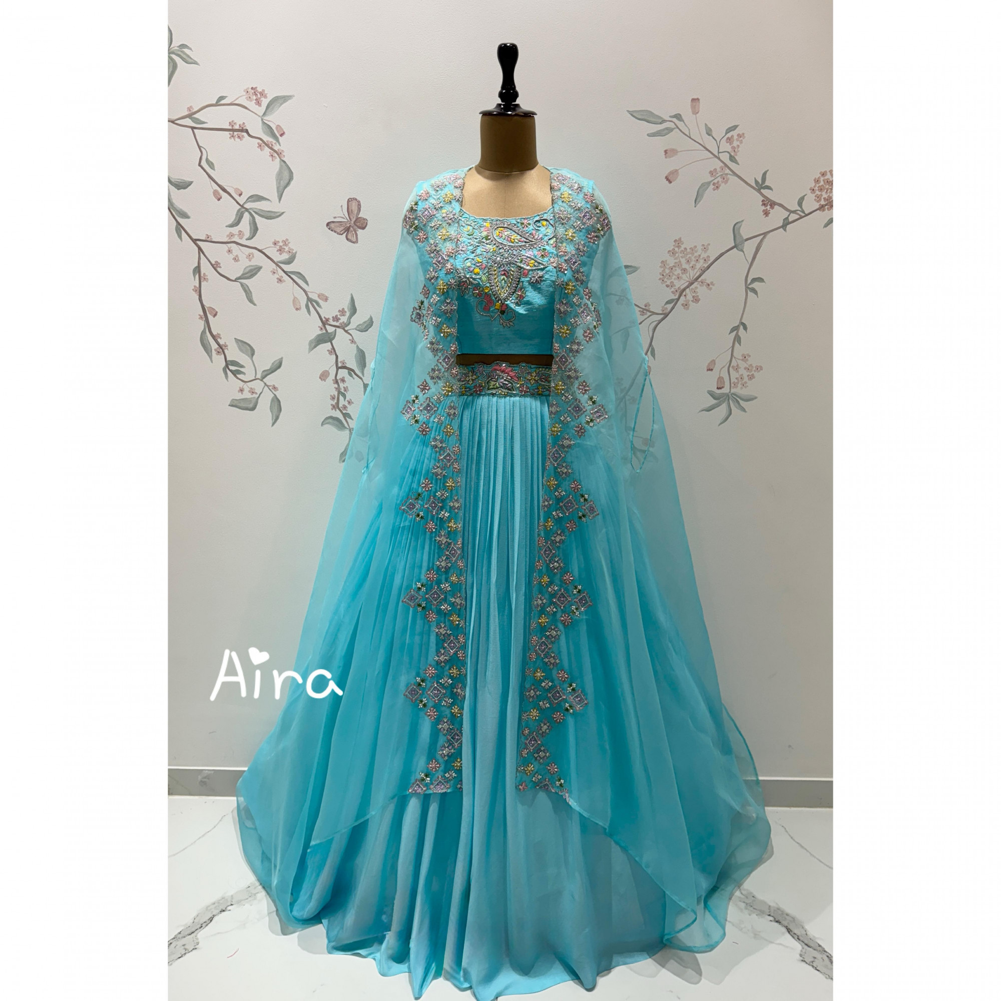 Aqua Bloom Lehenga Set