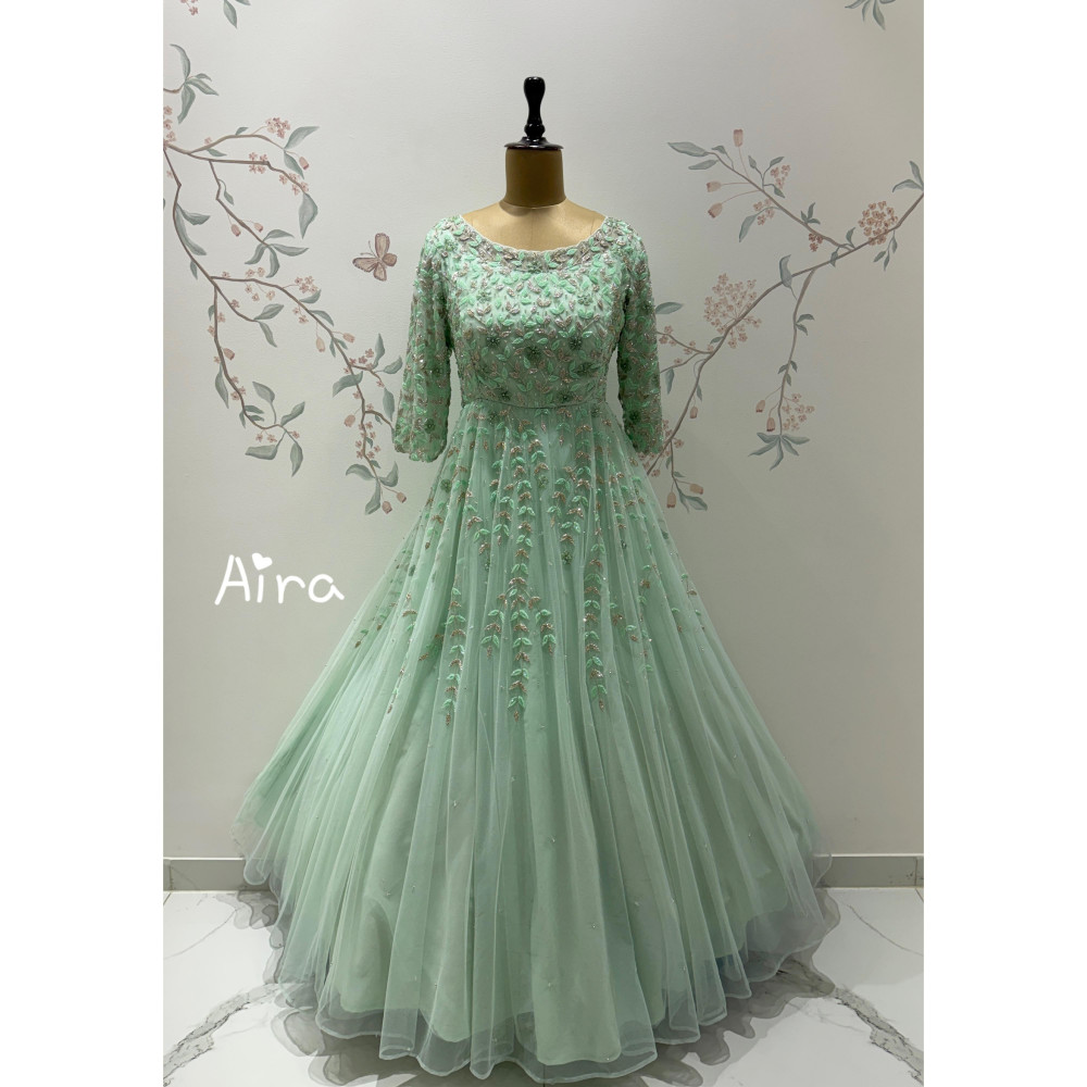 Image of Mint Blossom Elegance Gown