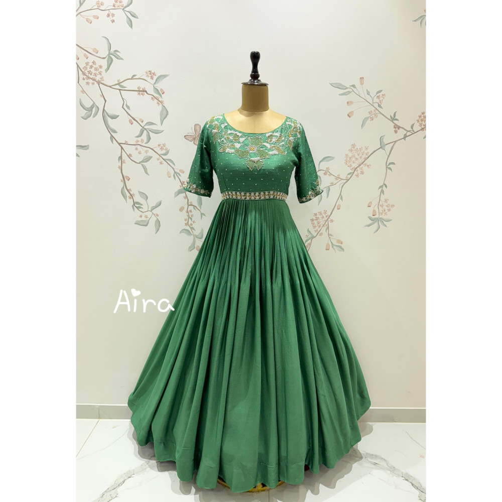 Image of Pastel Green Anarkali Gown