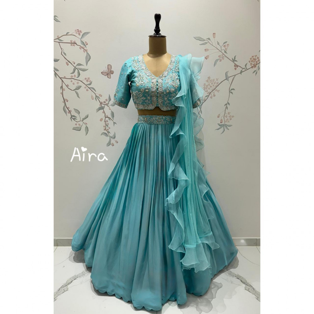 Image of Moonlit Aqua Croptop
