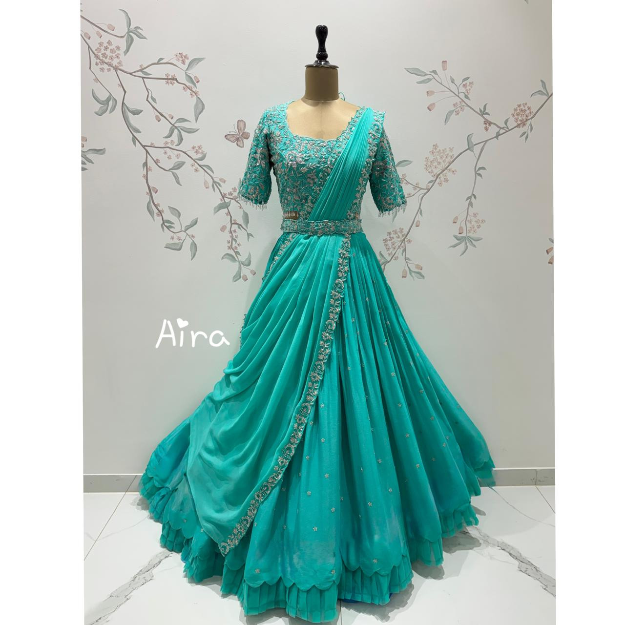 Turquoise Twilight Lehenga