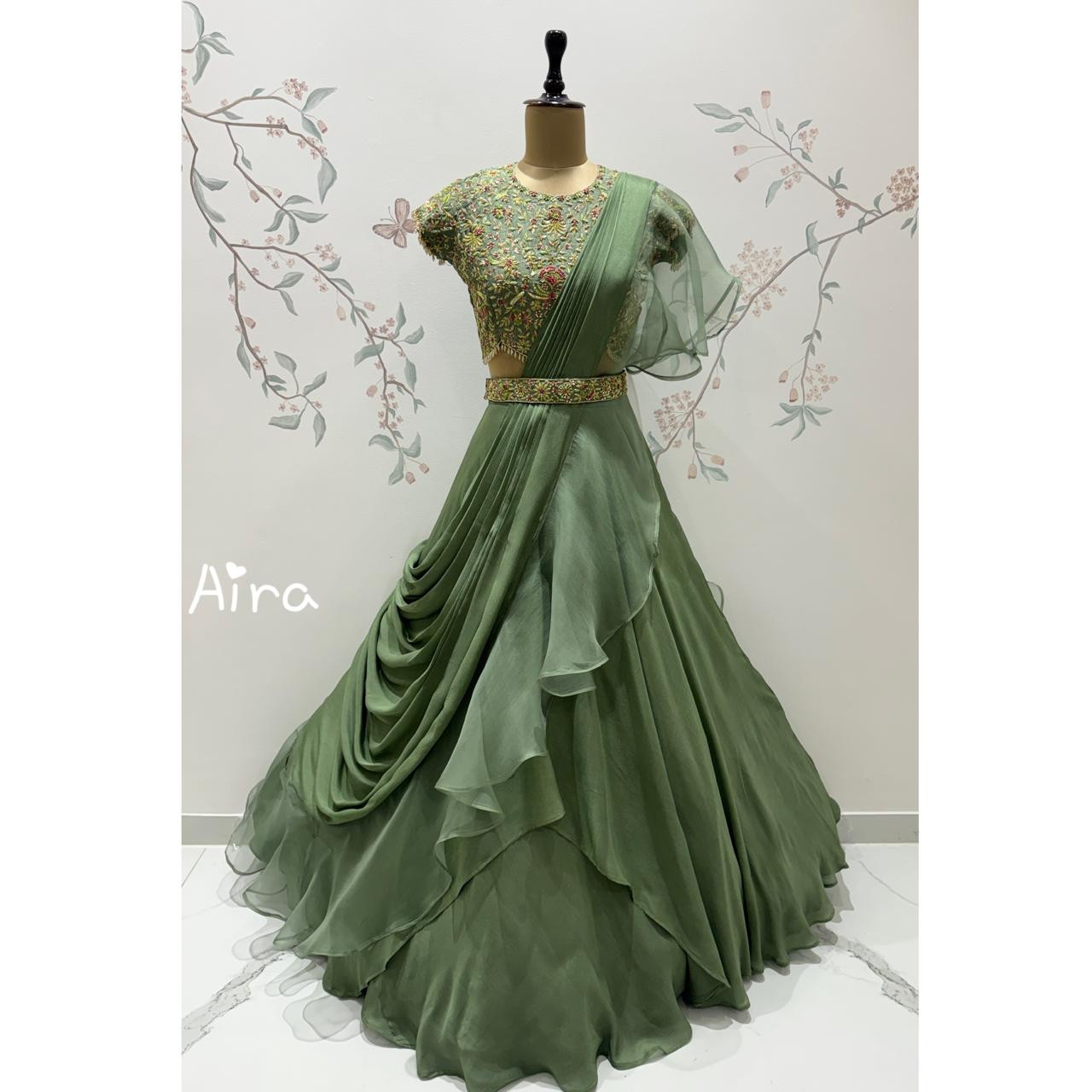 Olive loom Drape