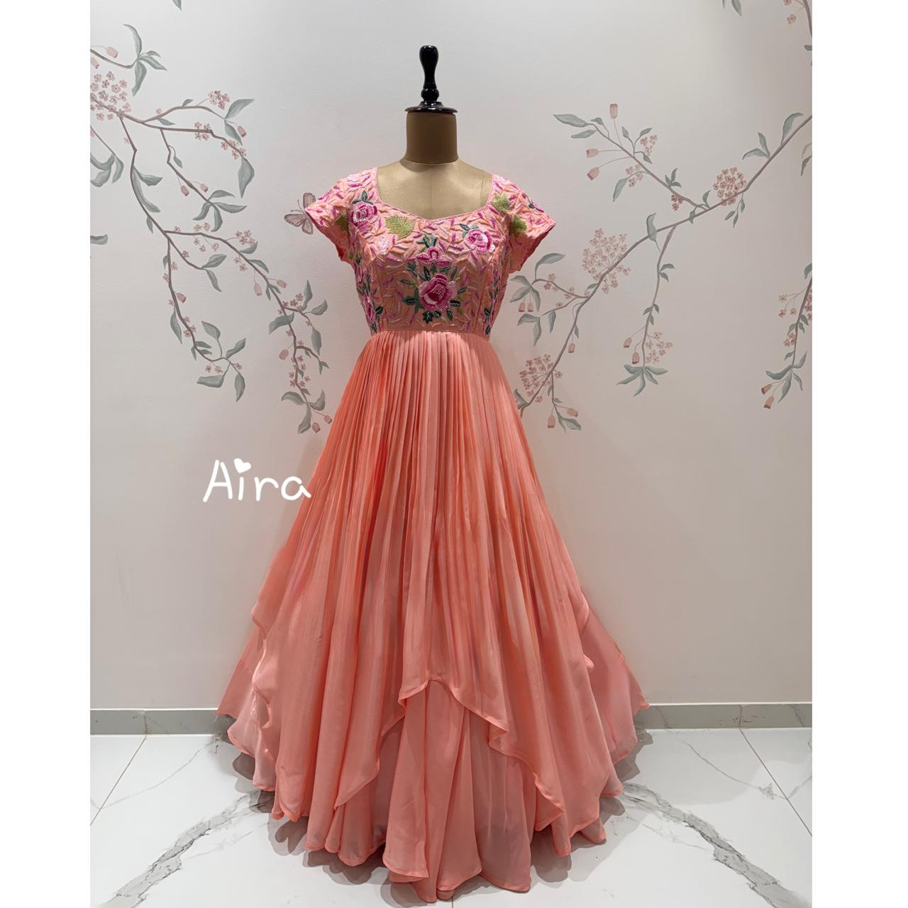 Peach Whisper gown